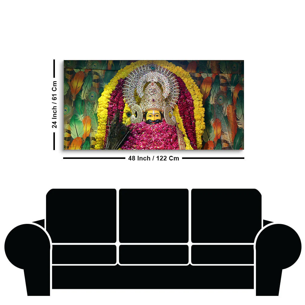 Hindu God Khatu Shyam Baba Premium Canvas Wall Painting - Image 7