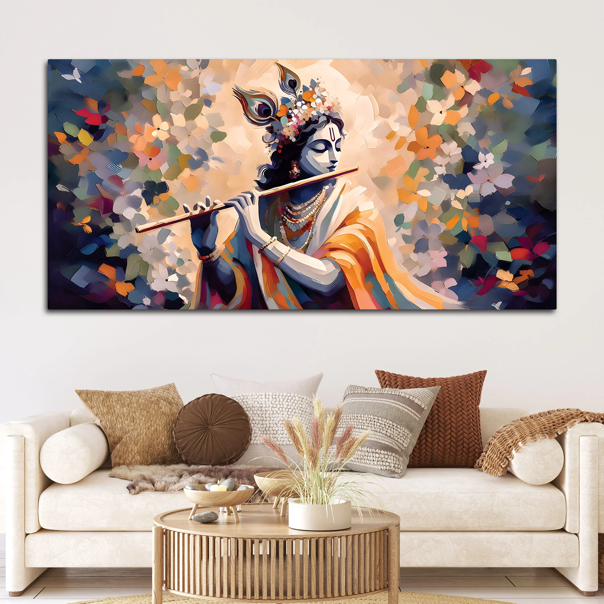 Hindu God Krishna Artistic Painting for Wall Decoration - Image 3