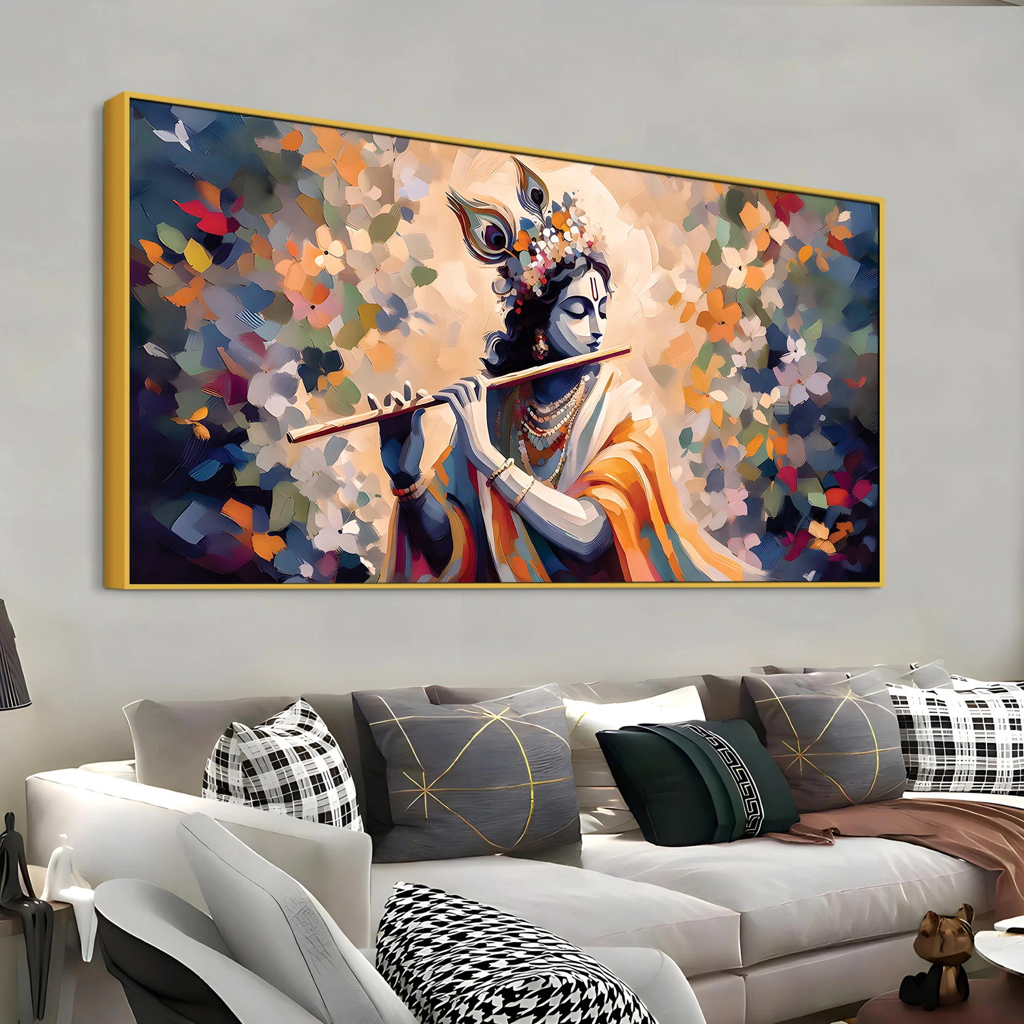 Hindu God Krishna Artistic Painting for Wall Decoration - Image 5