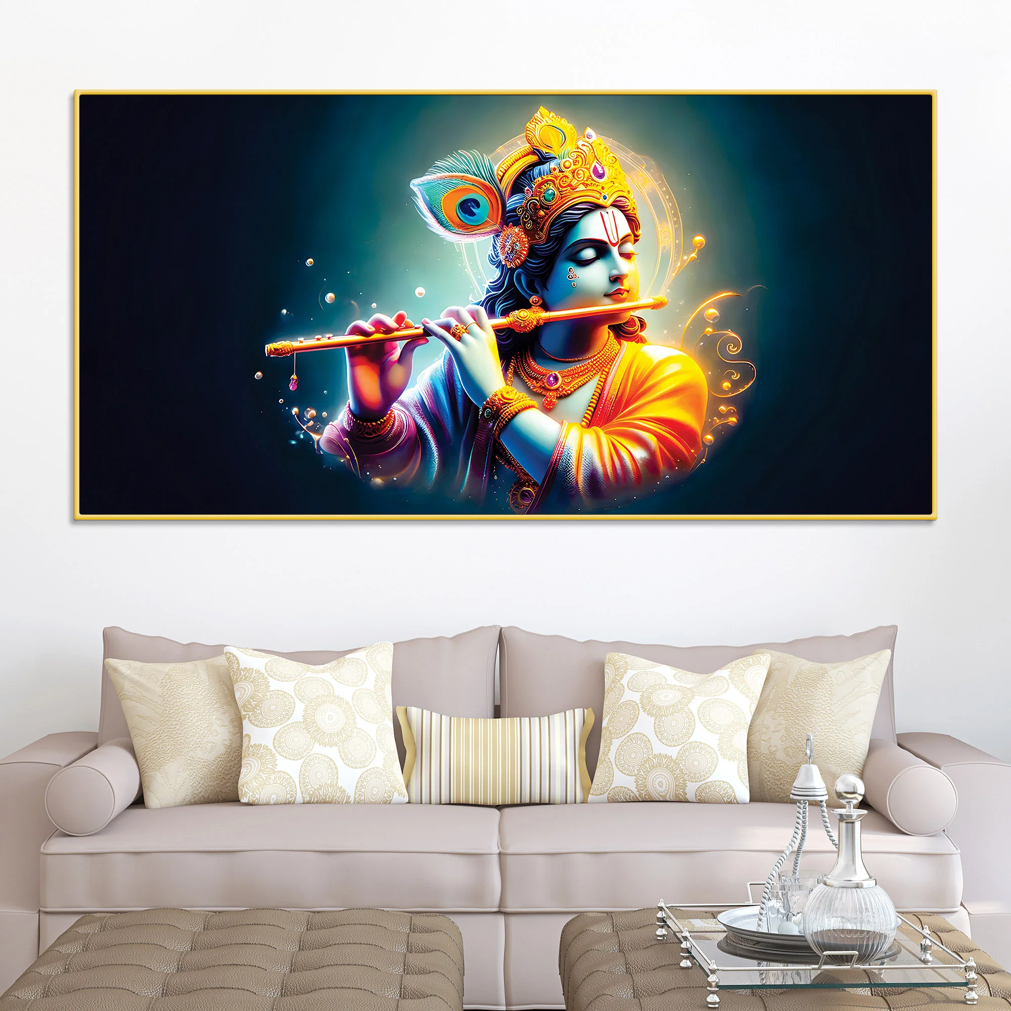 Hindu God Lord Krishna Painting for Wall Decoration - Image 2