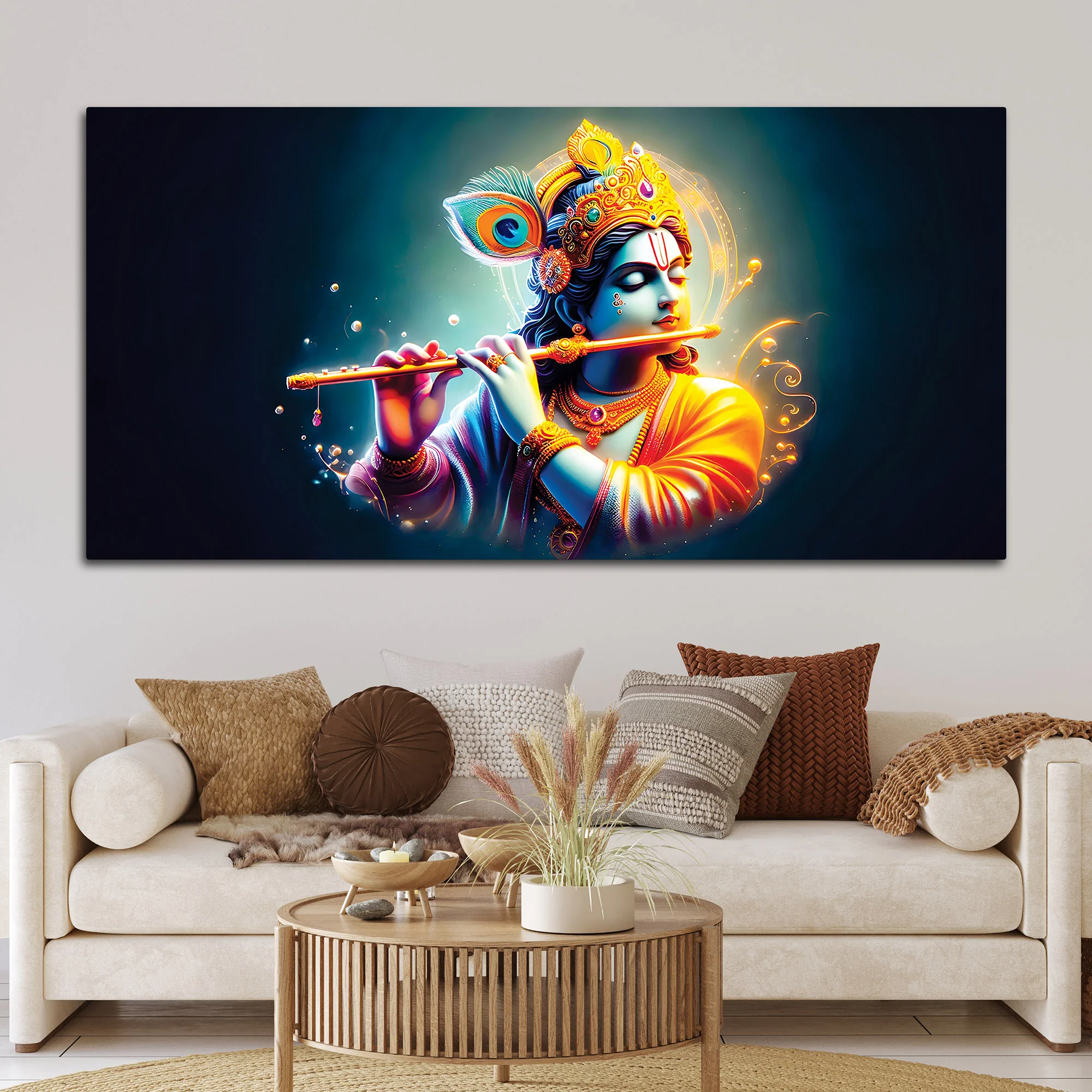 Hindu God Lord Krishna Painting for Wall Decoration - Image 3