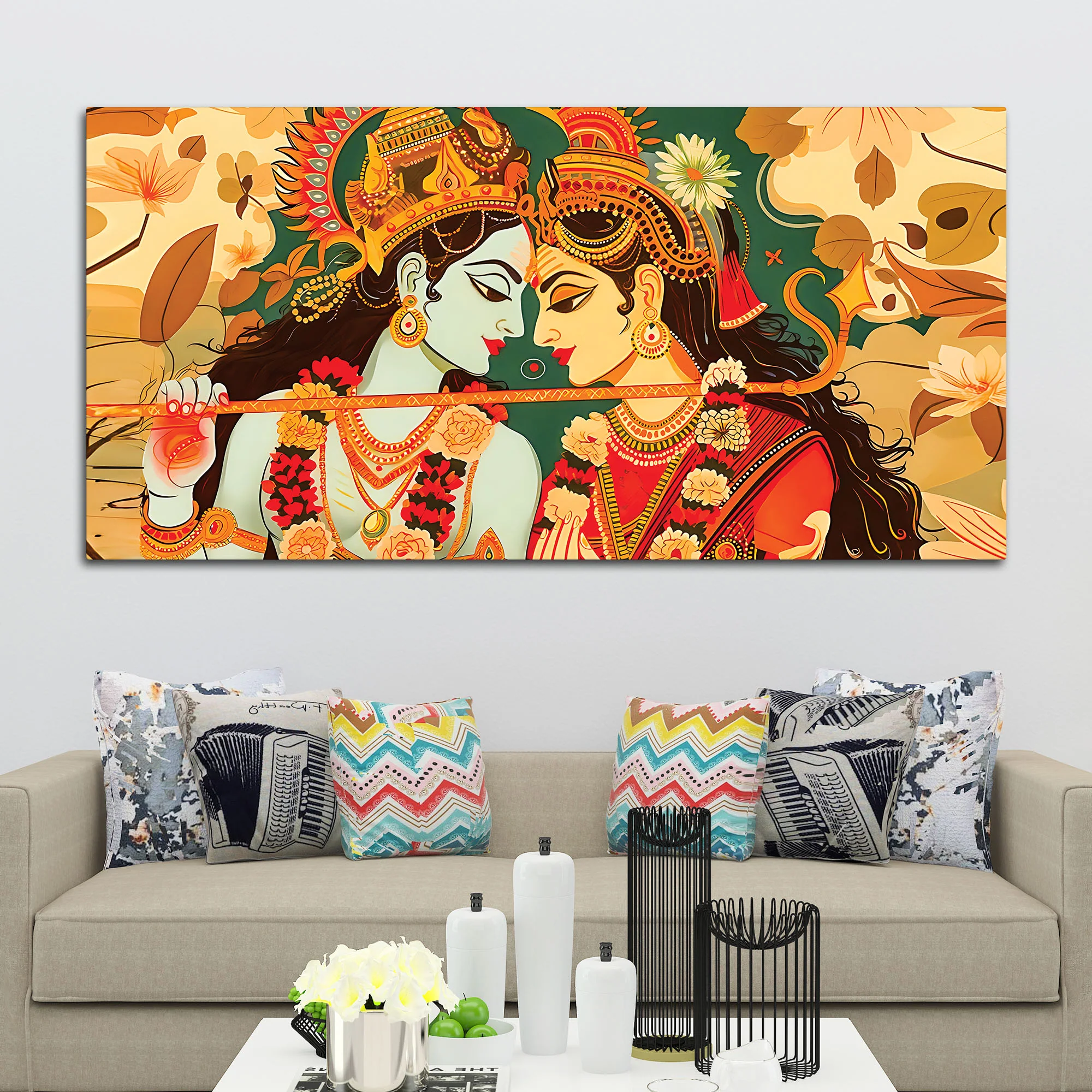 Hindu God Radha Krishna Painting for Elegant Home Decoration - Image 3