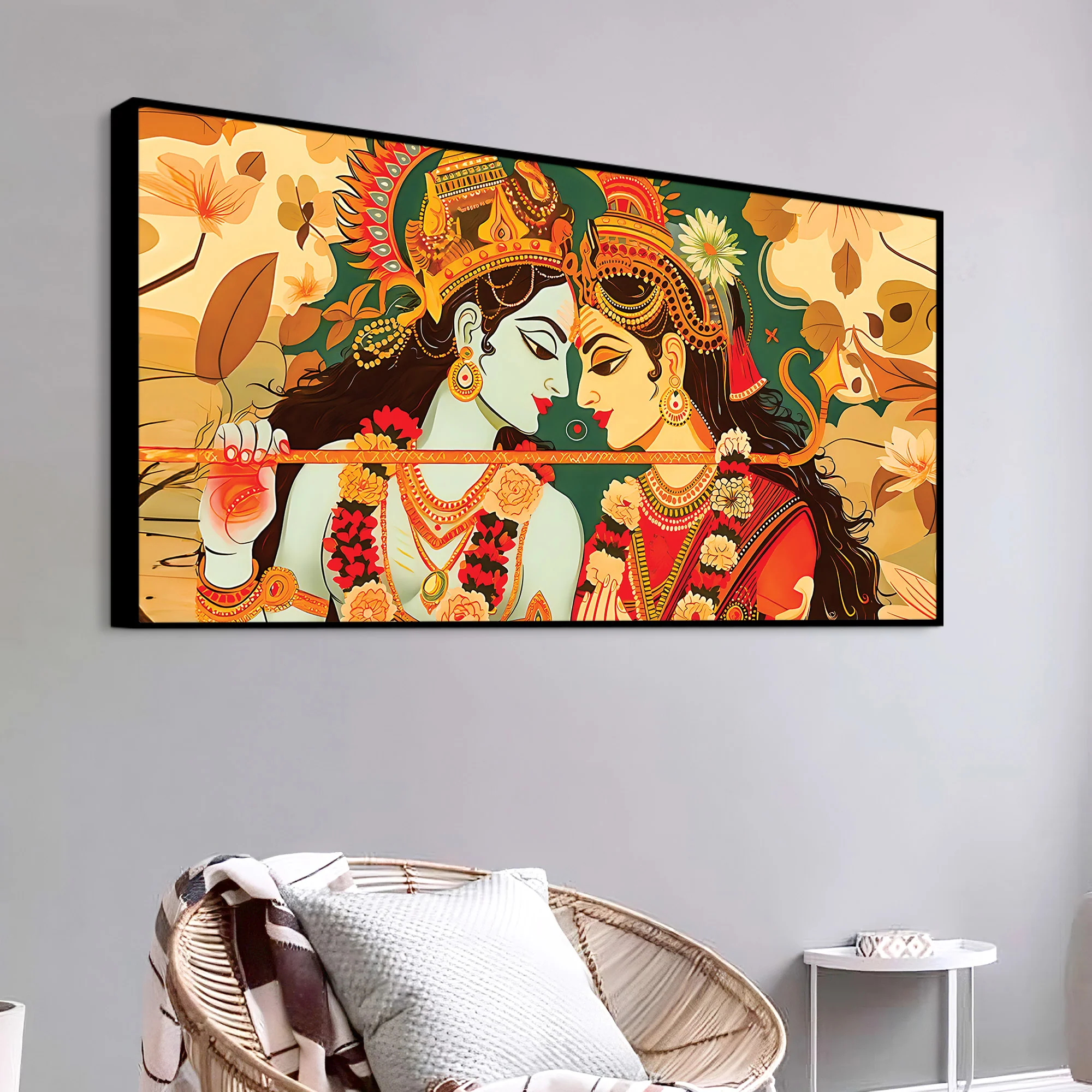 Hindu God Radha Krishna Painting for Elegant Home Decoration - Image 5