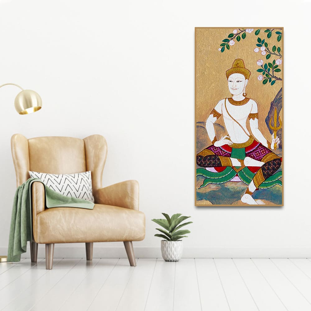 Hindu God Thai Style Art Premium Canvas Wall Painting - Image 3