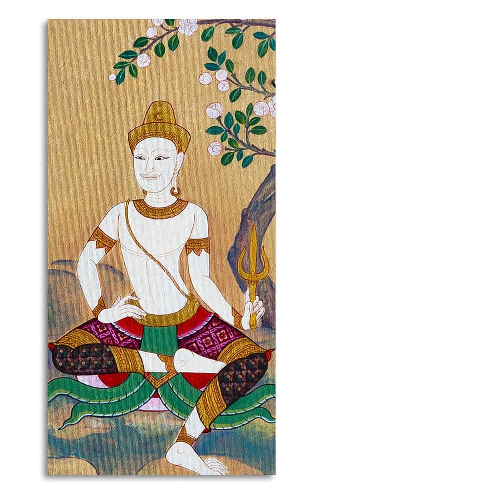 Hindu God Thai Style Art Premium Canvas Wall Painting - Image 4