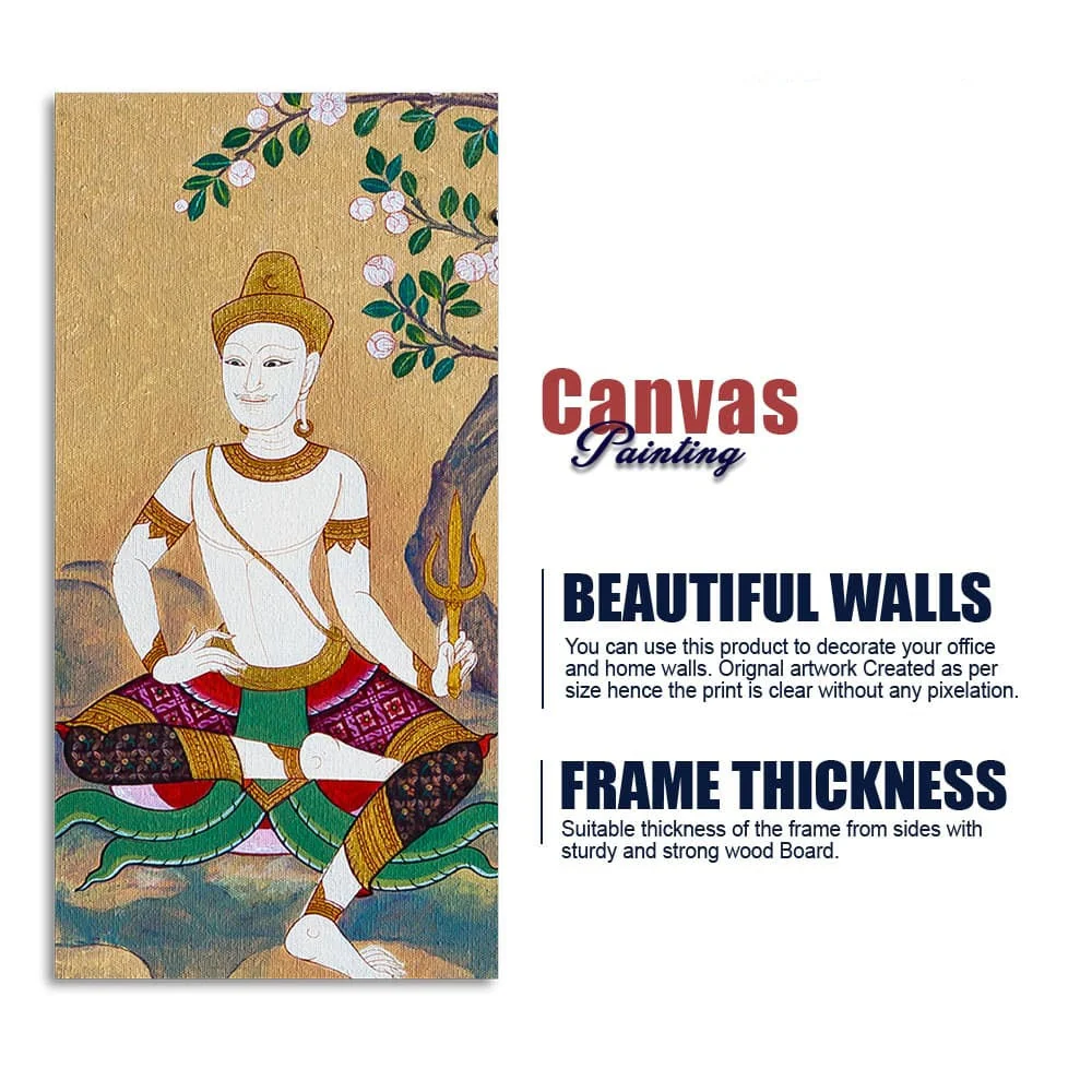 Hindu God Thai Style Art Premium Canvas Wall Painting - Image 6