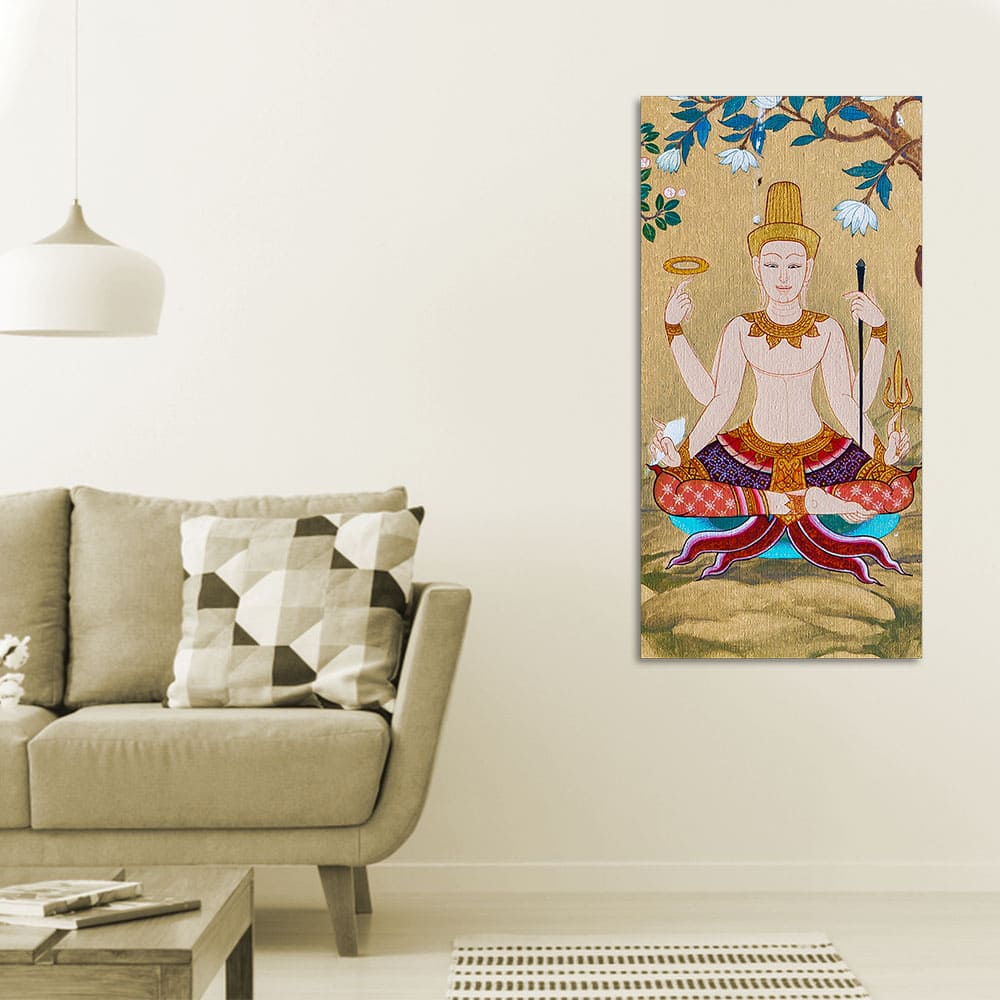 Hindu God Thai Style Art Wall Painting - Image 2