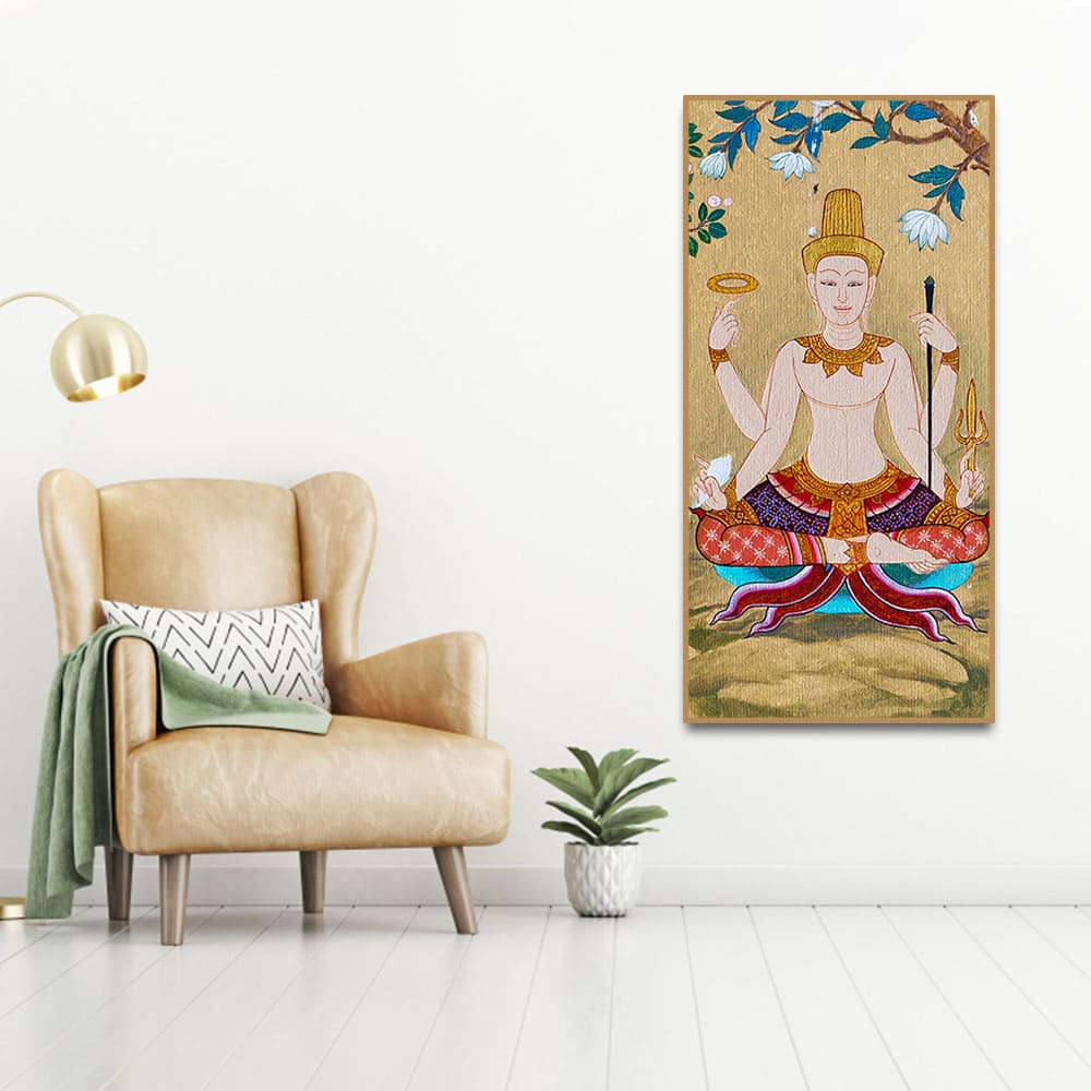 Hindu God Thai Style Art Wall Painting - Image 3