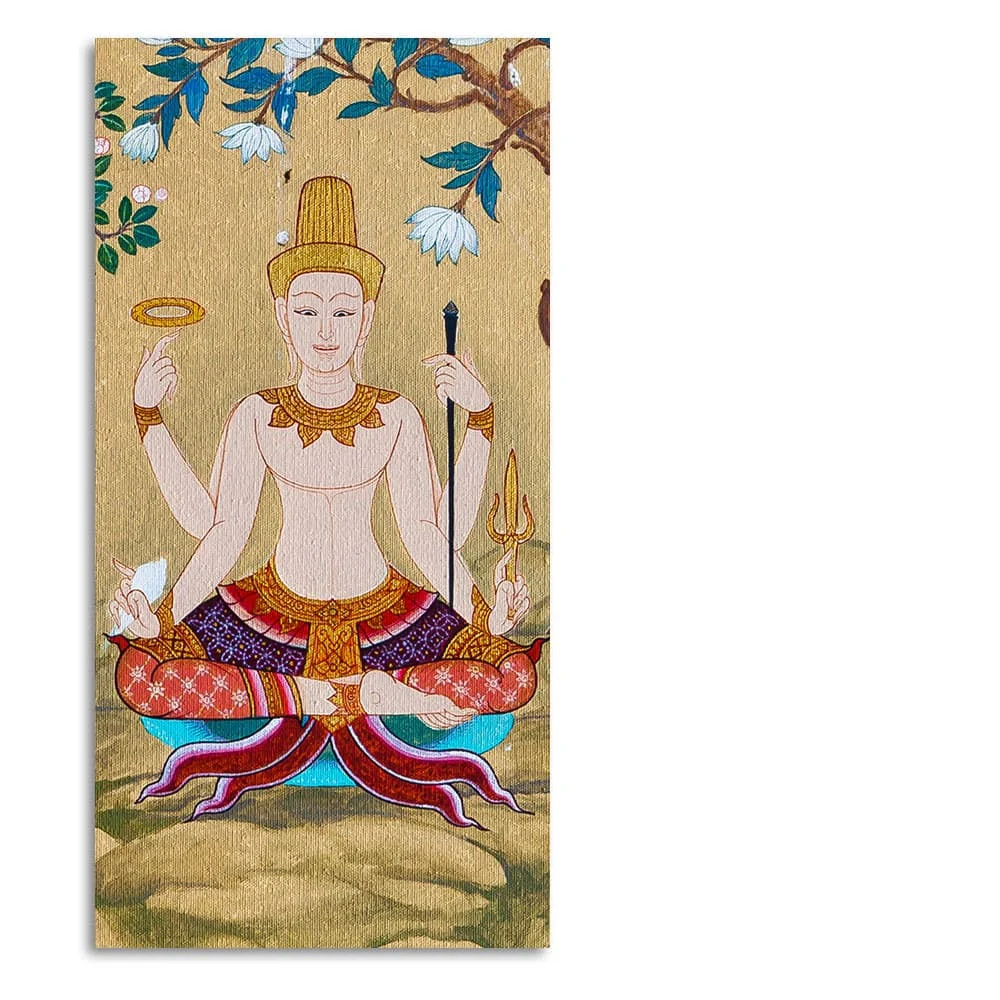 Hindu God Thai Style Art Wall Painting - Image 4