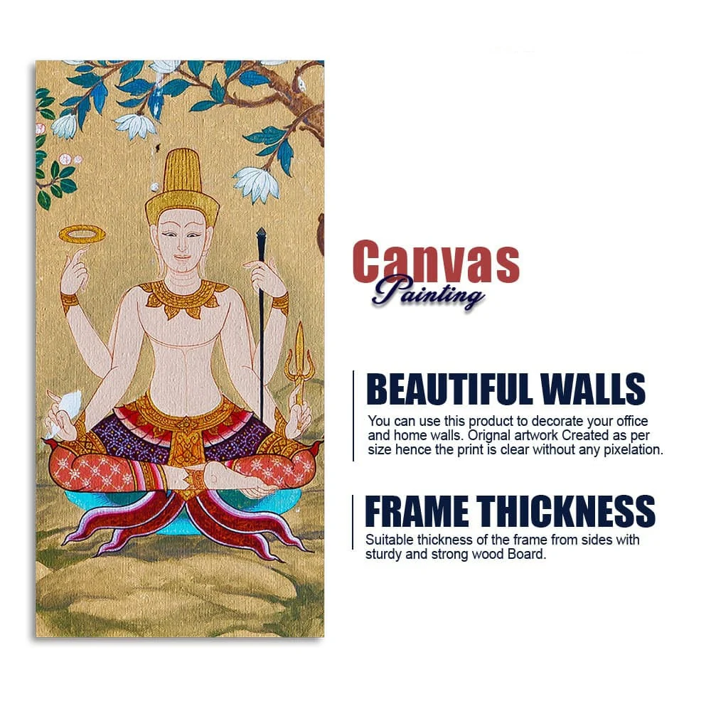 Hindu God Thai Style Art Wall Painting - Image 6