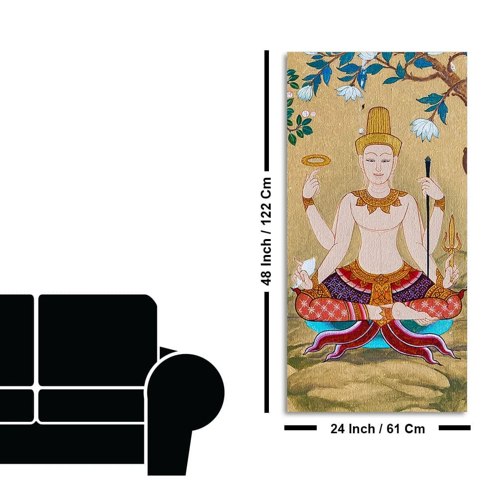 Hindu God Thai Style Art Wall Painting - Image 7