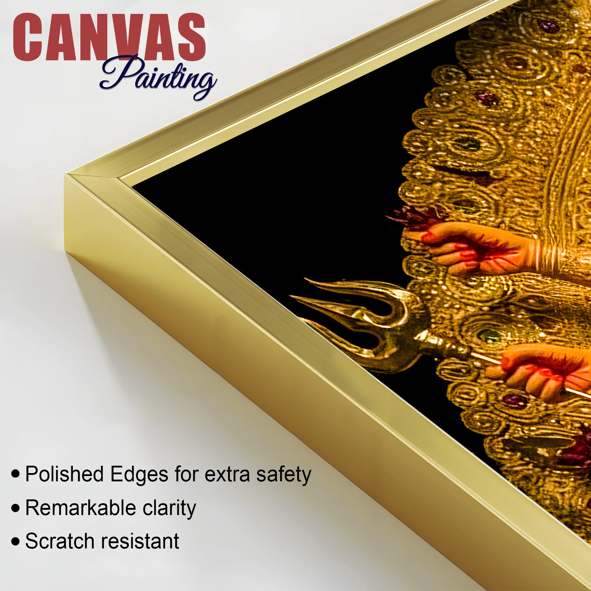 Hindu Spiritual Durga Mata Wall Canvas Painting - Image 6