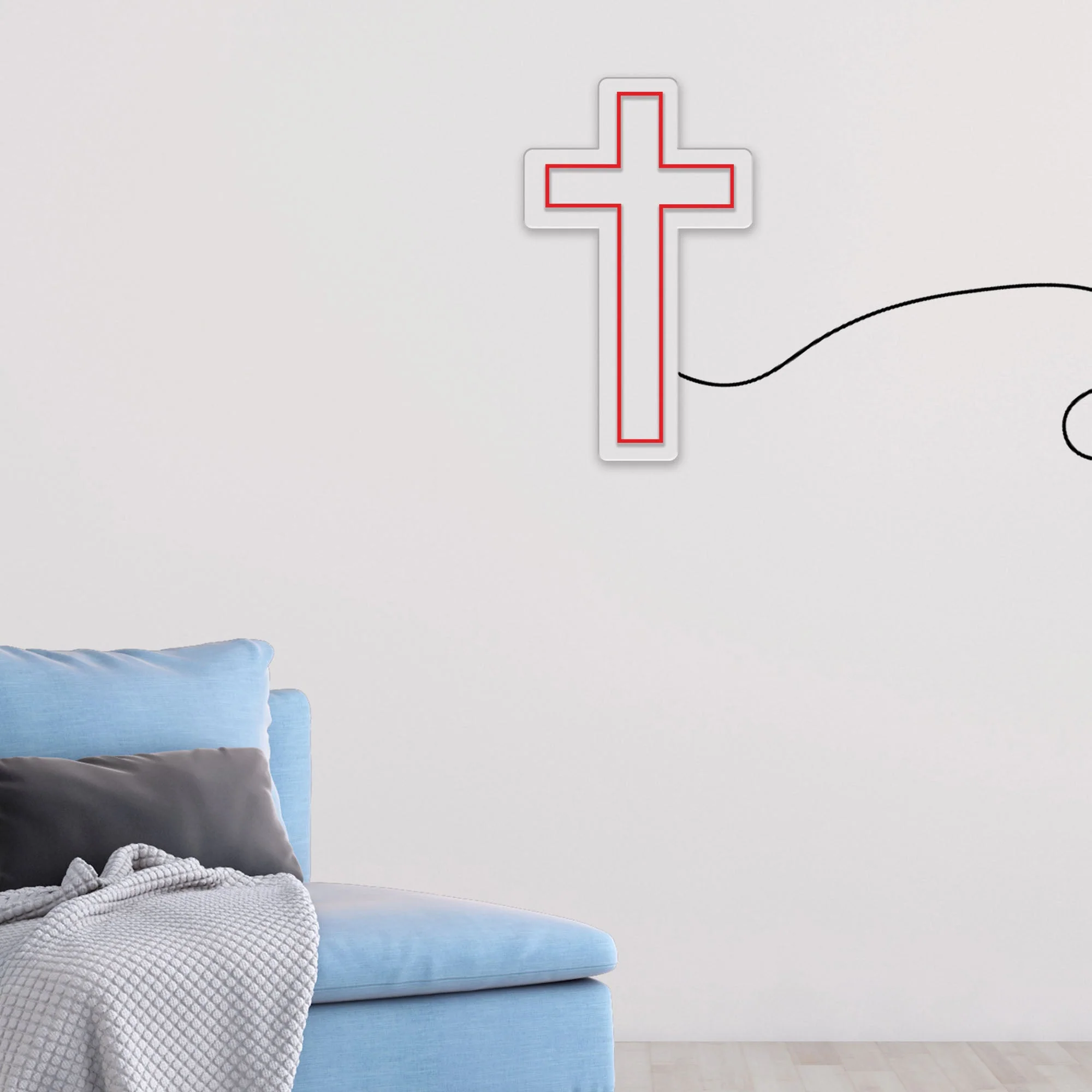 Holy Christian Cross Sign LED Neon Light - Image 2