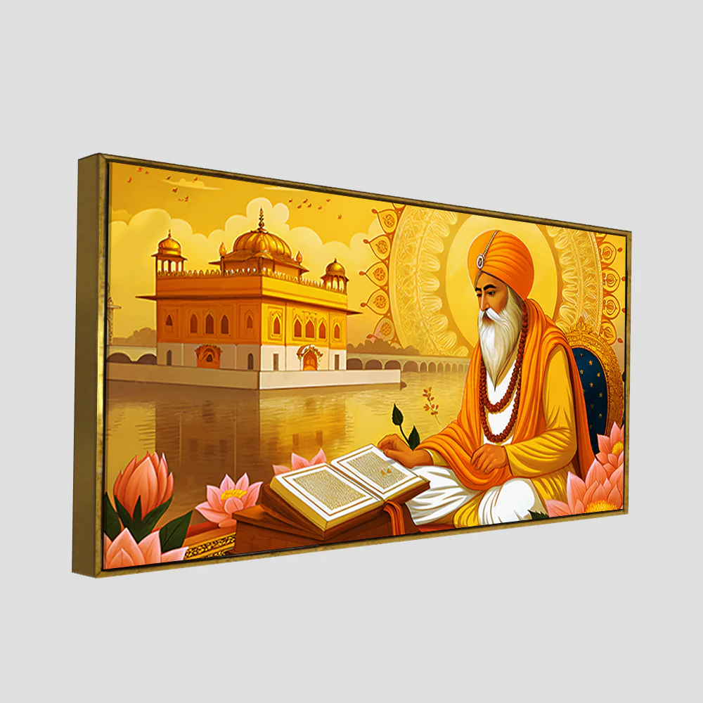 Holy Guru Nanak Dev Ji Canvas Wooden Wall Painting - Image 6