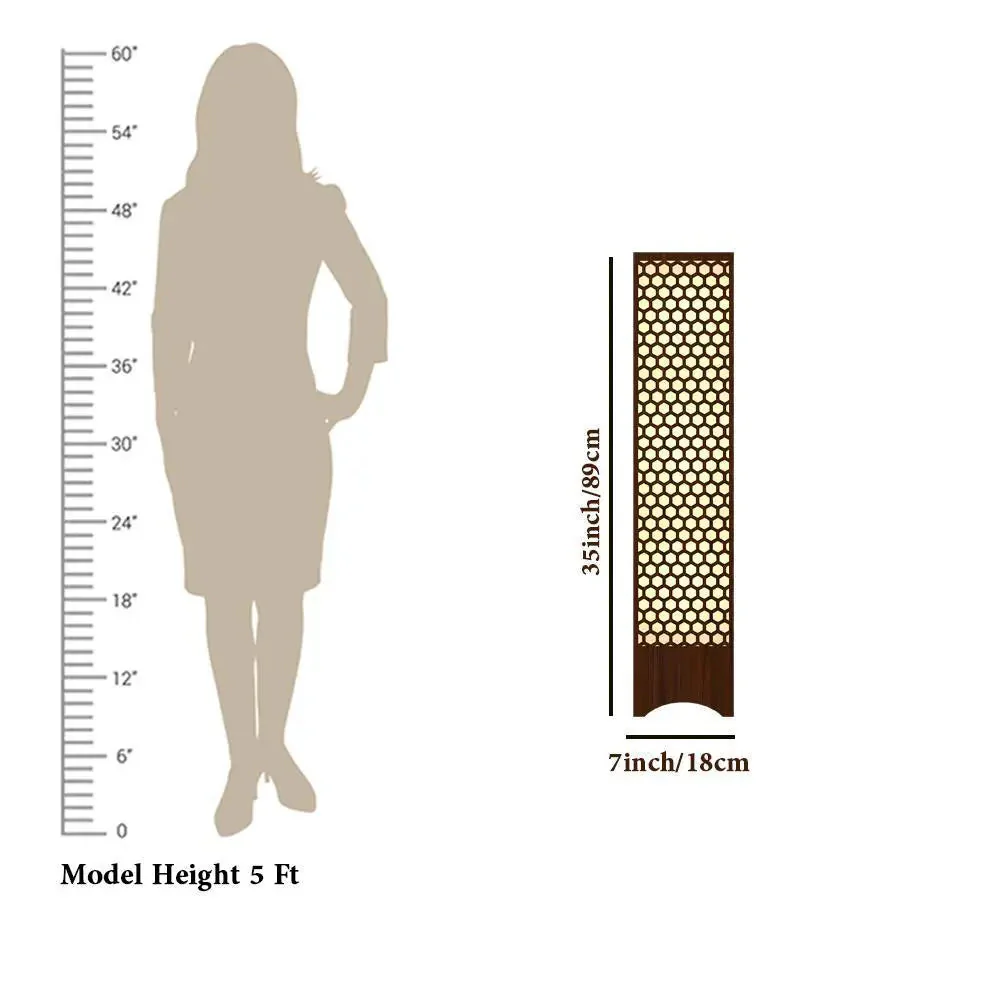 Honey Comb Design Wooden Floor Lamp For Living Room, Bedroom - Image 4