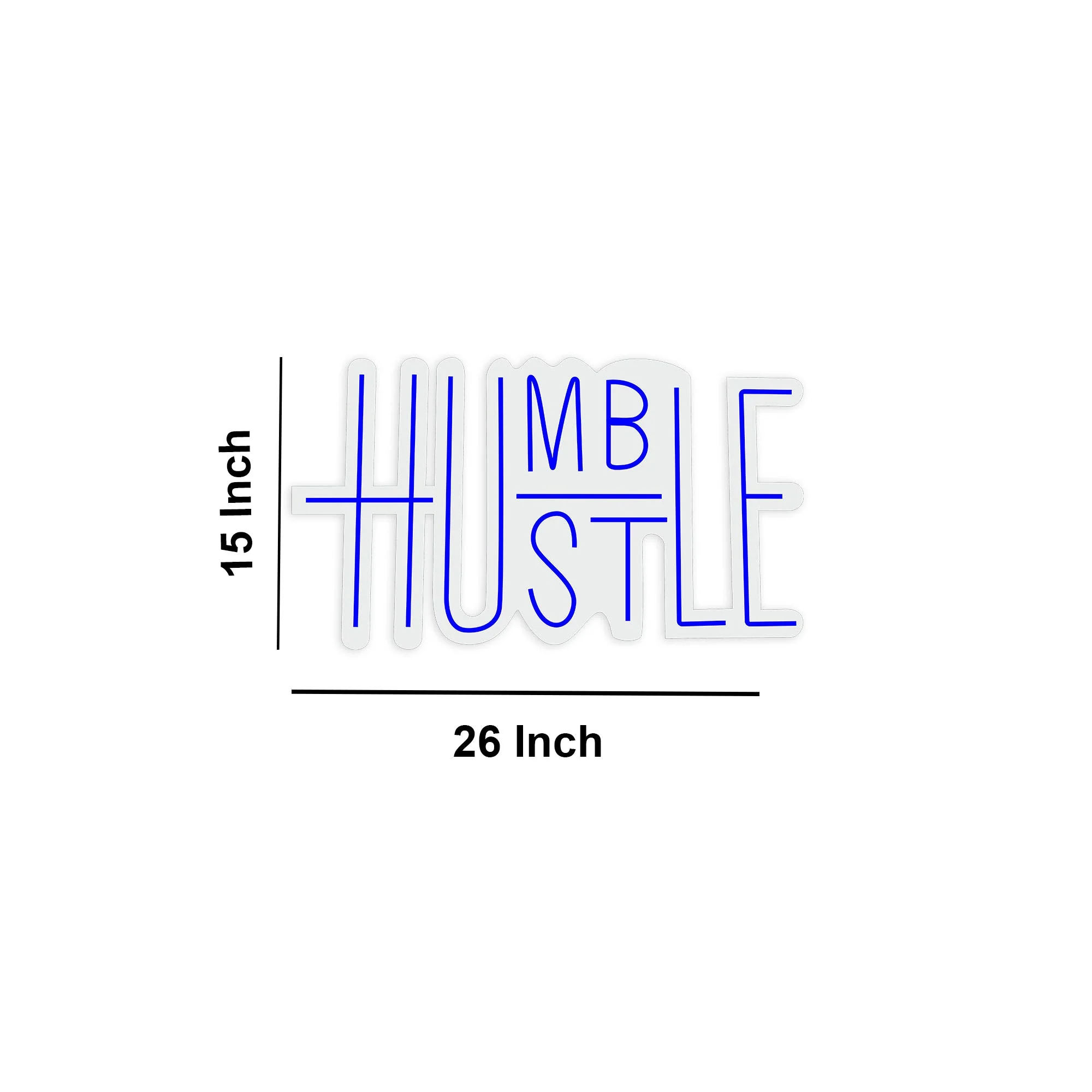 Humble Hustle Text Neon Sign LED Light - Image 3