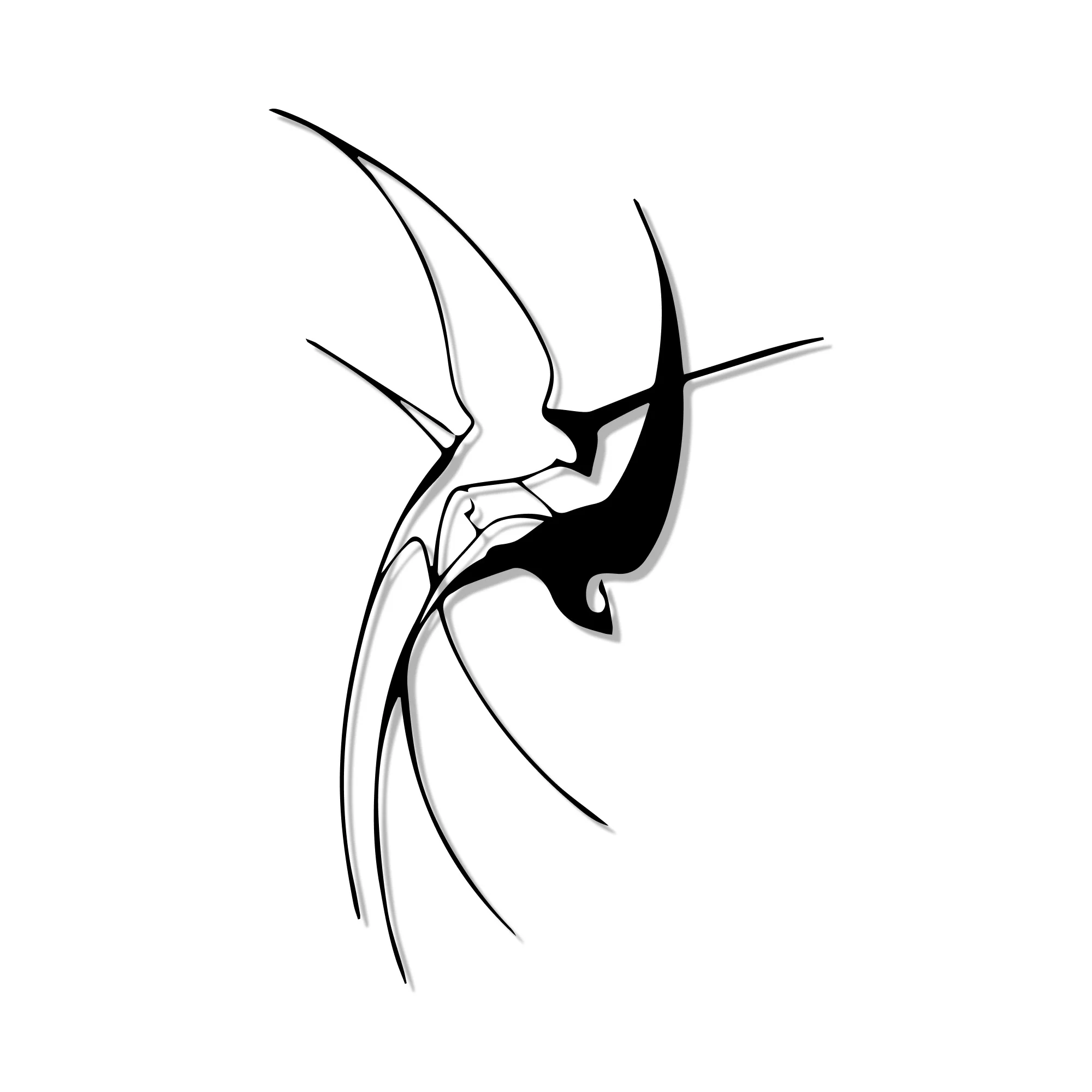 Hummingbird Modern Design Metal Art Wall Decor - Image 2