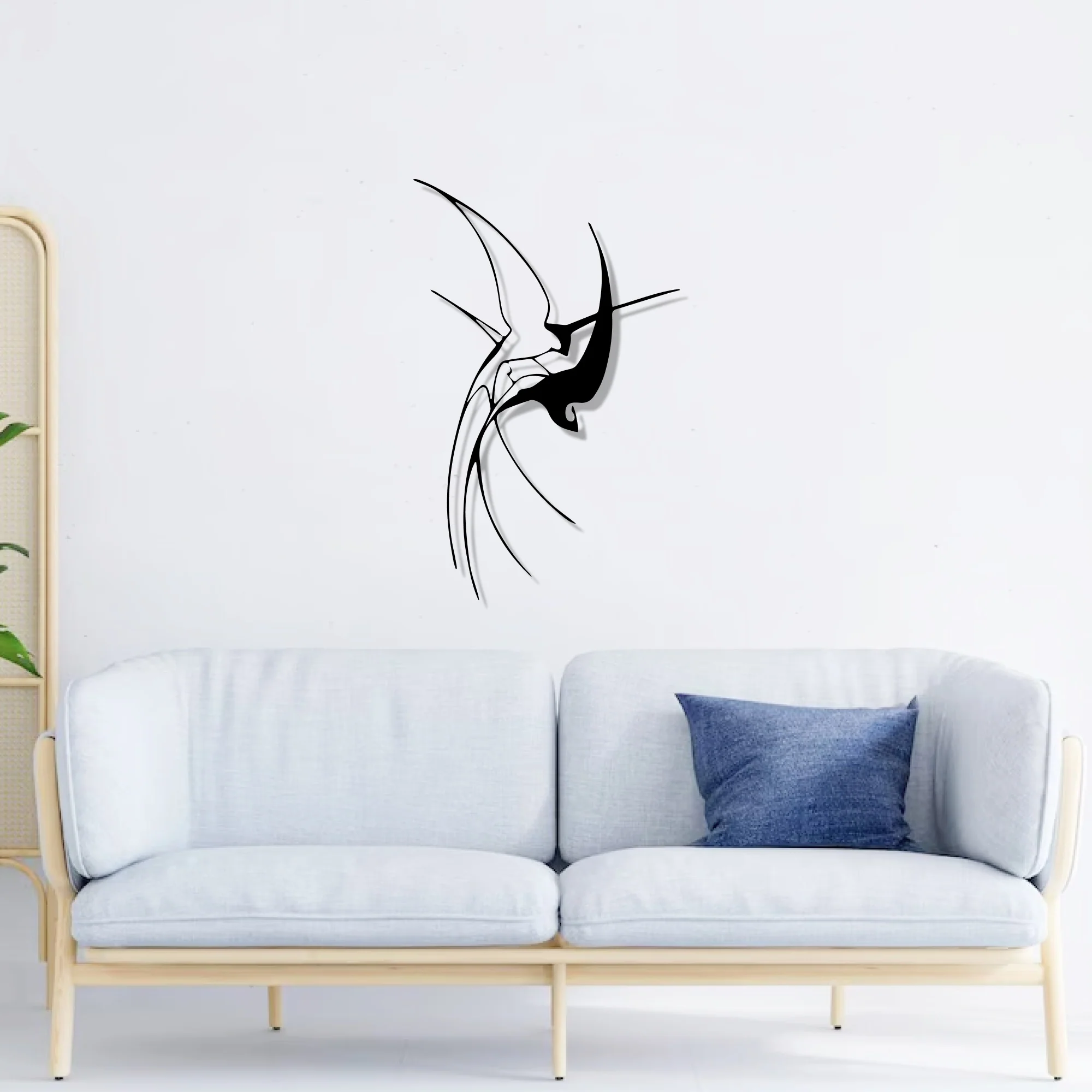Hummingbird Modern Design Metal Art Wall Decor - Image 3