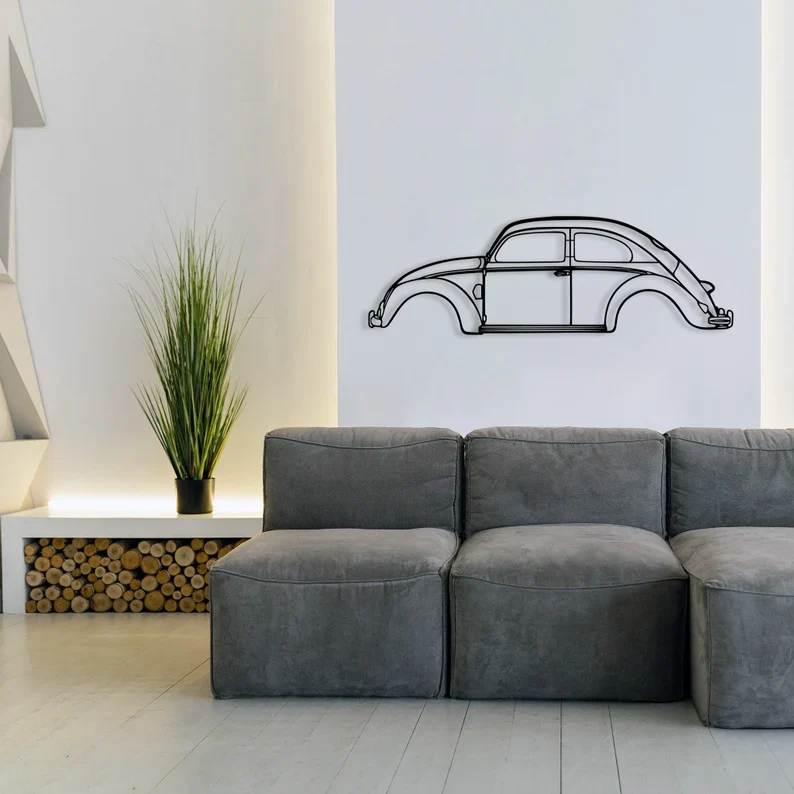 Iconic Vintage Car Metal Wall Art for Car Lovers - Image 2