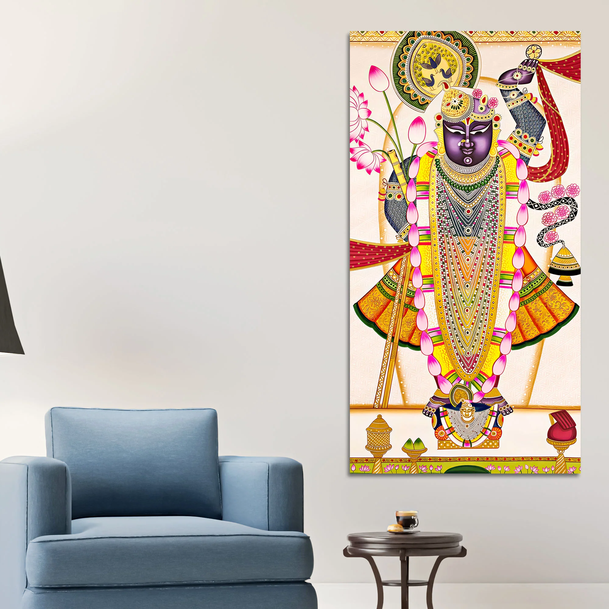 Indian Pichwai Art Shrinathji Canvas Painting | Premium Devotional Wall Art - Image 3