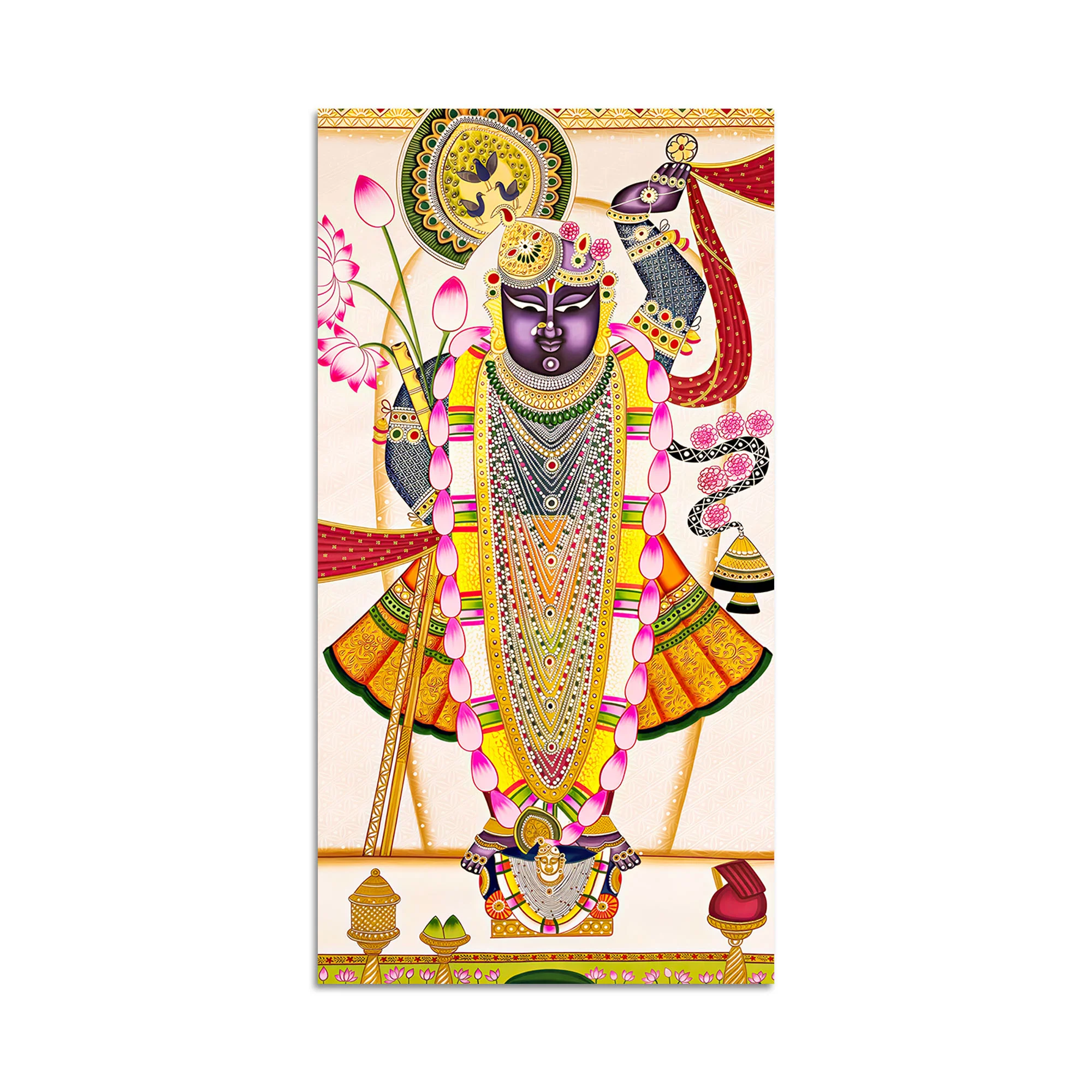 Indian Pichwai Art Shrinathji Canvas Painting | Premium Devotional Wall Art - Image 4
