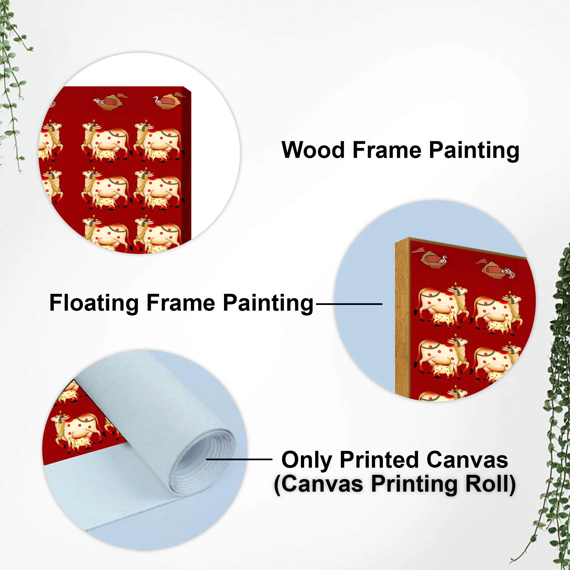 Indian Pichwai Cow Canvas Wall Décor | Ethnic Wall Décor for Home & Gifting - Image 5