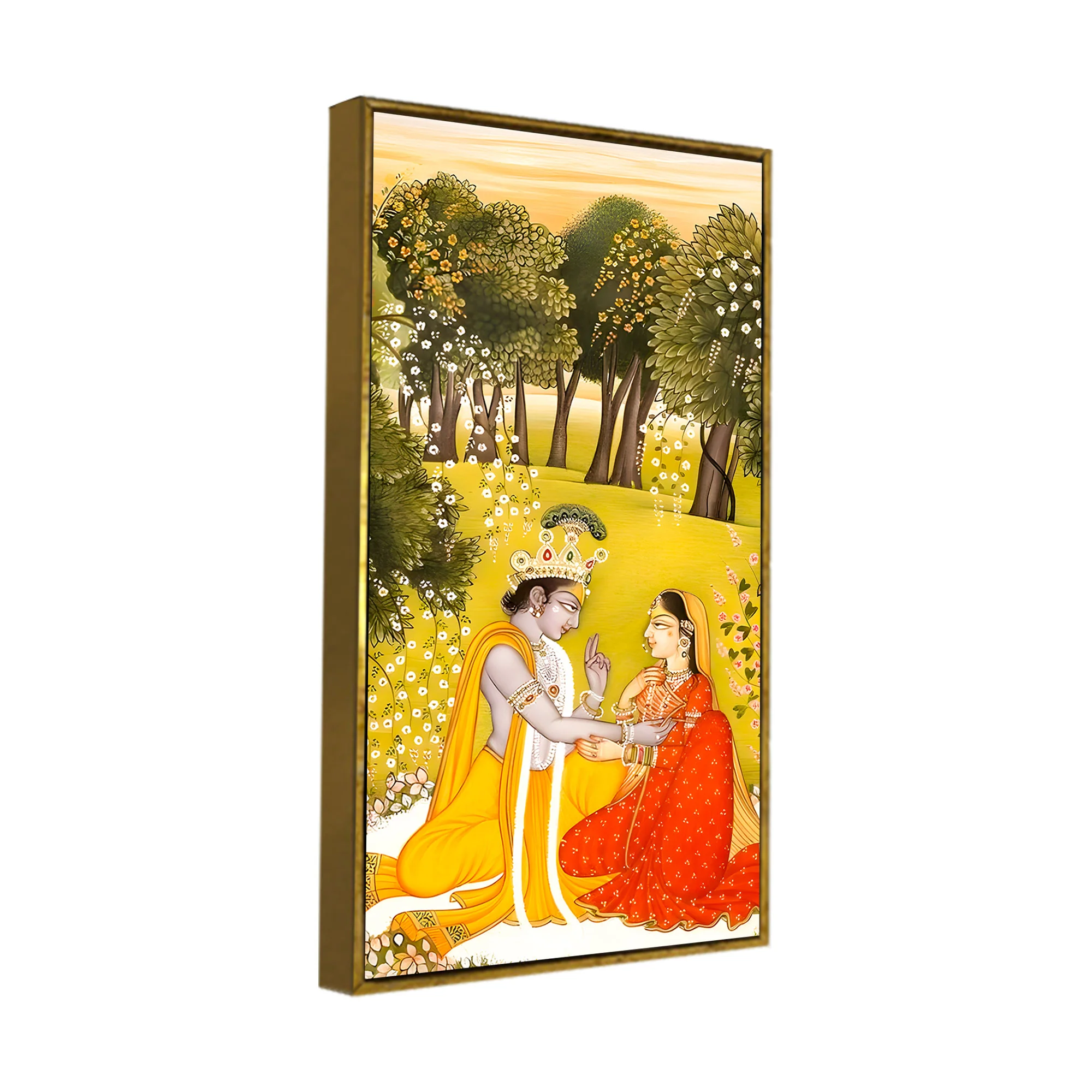 Indian Traditional Radha Krishna Canvas Painting | Elegant Pichwai Home Wall Decor - Image 6