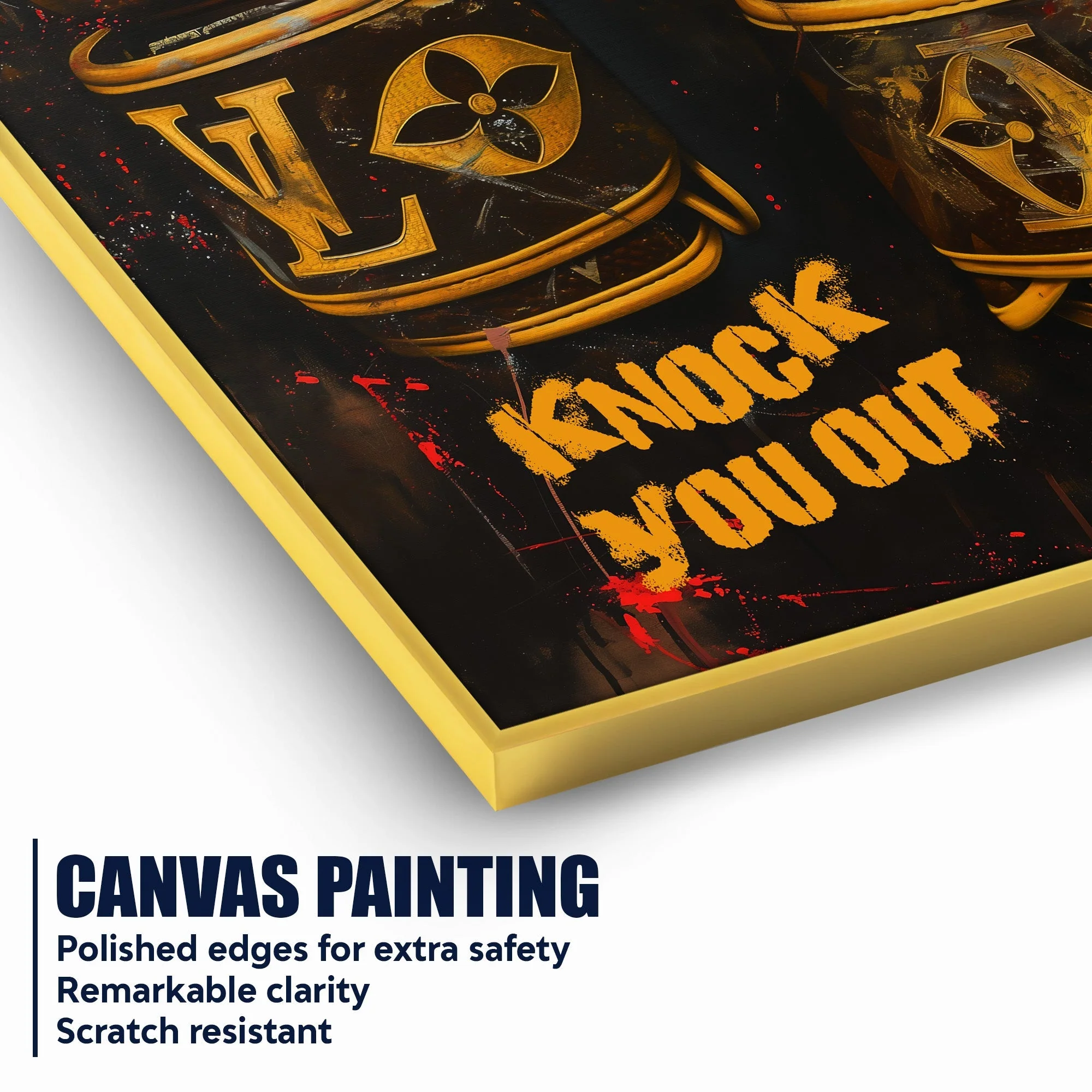 Indulgence Of Lv Knock Out Cotton Canvas Wall Painting - Image 4