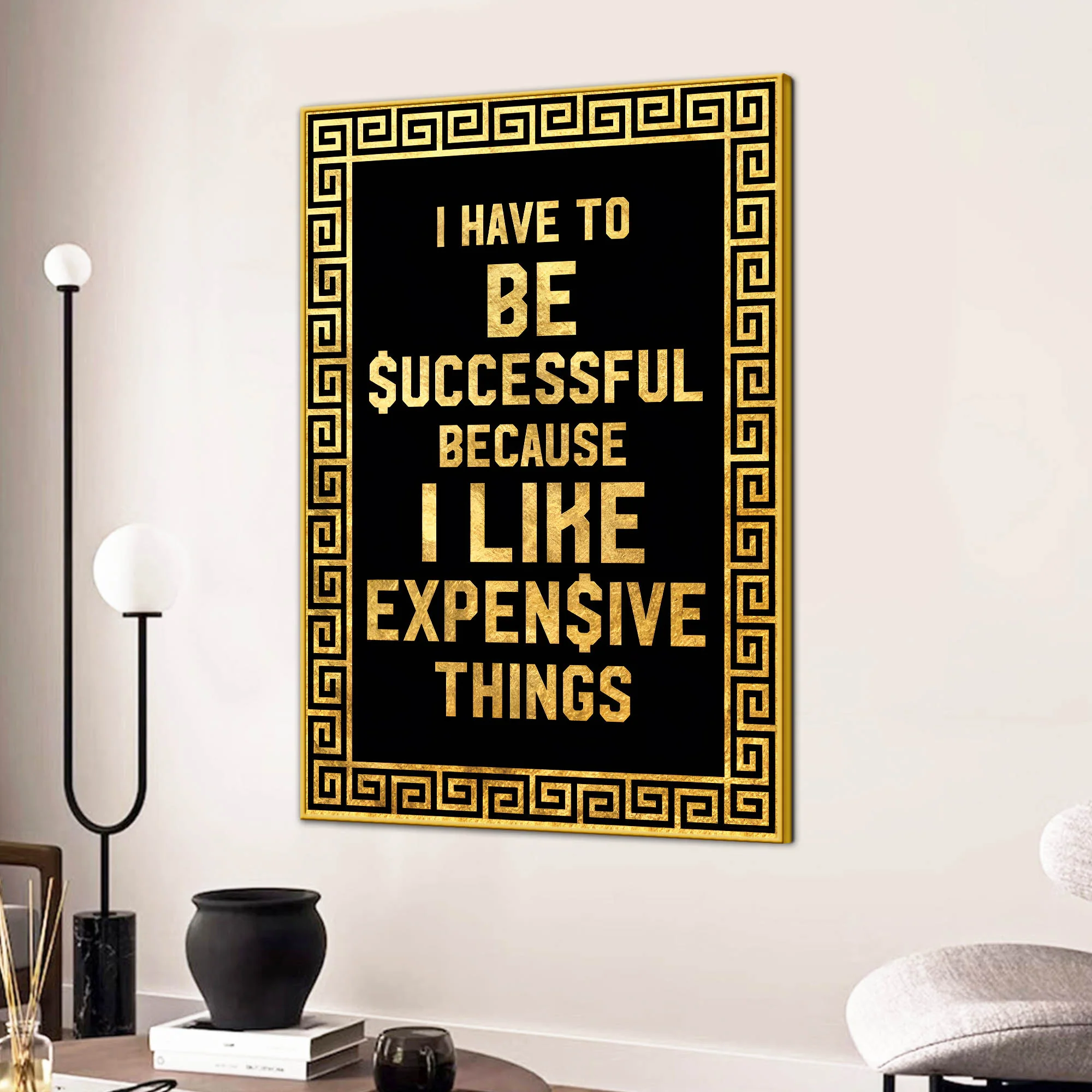Inspirational Success Quote Wall Art | Premium Black & Gold Home Décor - Image 3