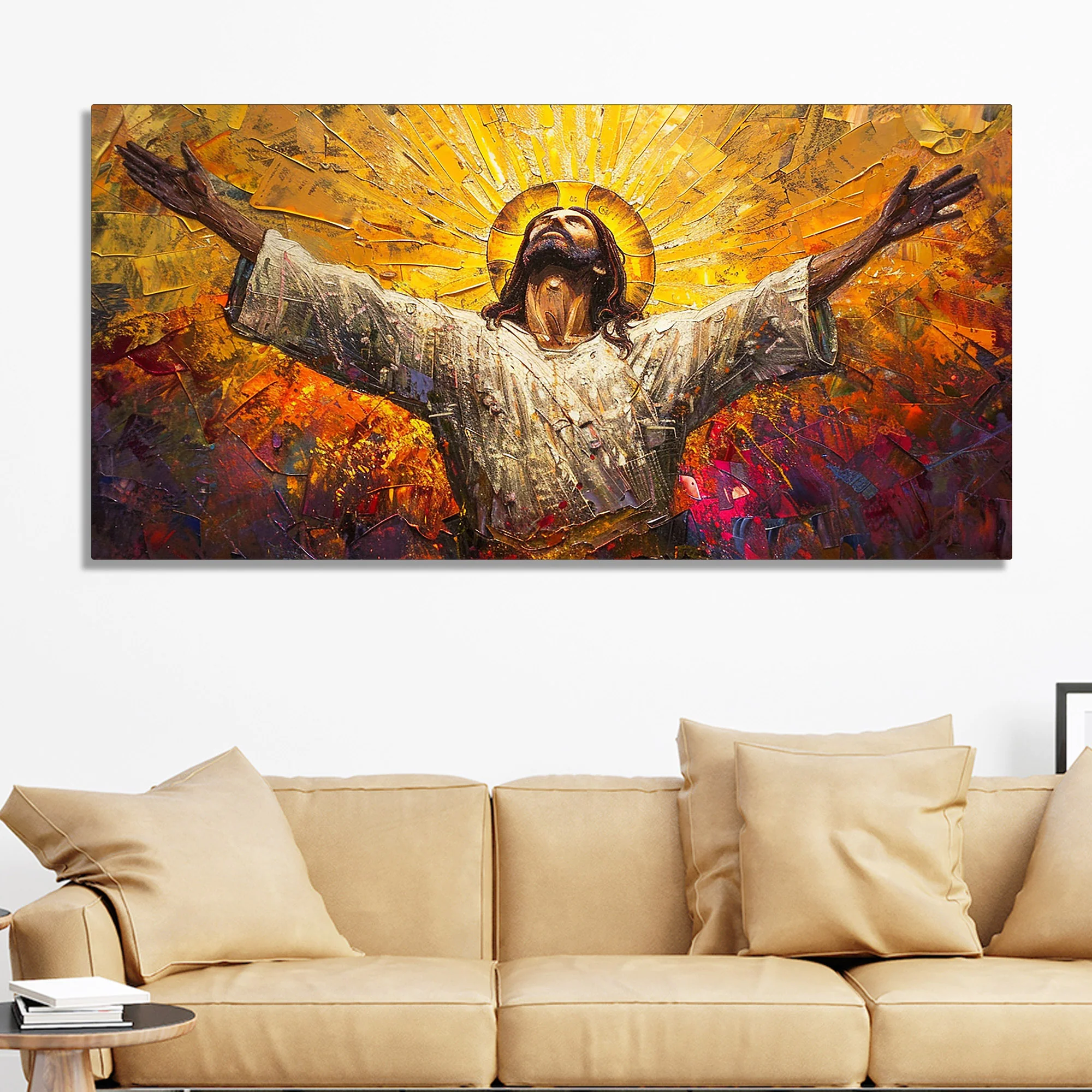 Inspiring Jesus Christ Canvas Wooden Canvas Wall Painting - Image 2