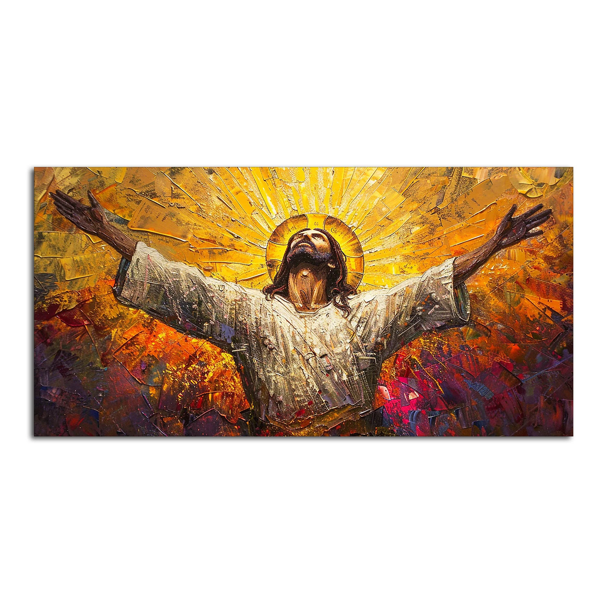 Inspiring Jesus Christ Canvas Wooden Canvas Wall Painting - Image 4
