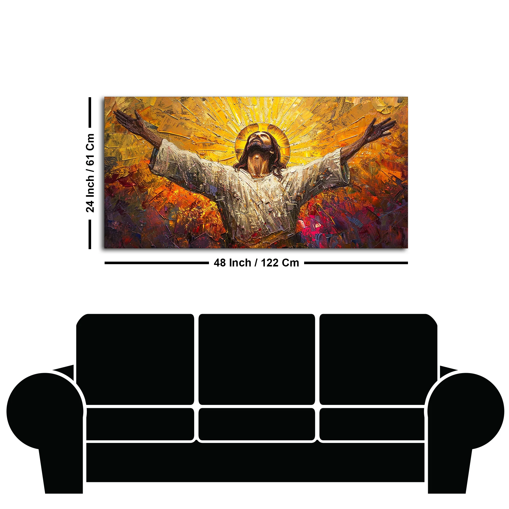 Inspiring Jesus Christ Canvas Wooden Canvas Wall Painting - Image 7