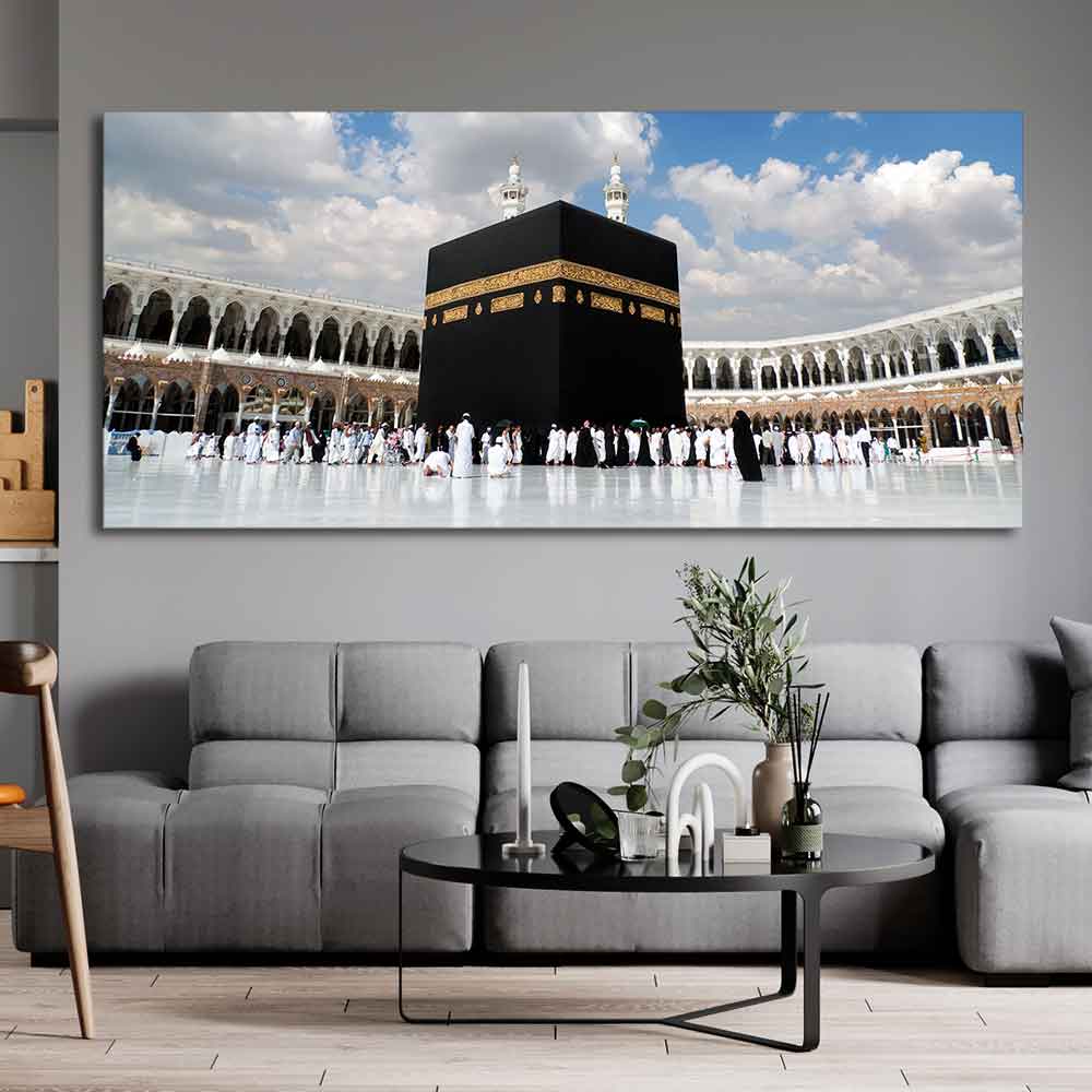 Islamic Canvas Wall Painting of Makkah al-Mukarramah - Image 3