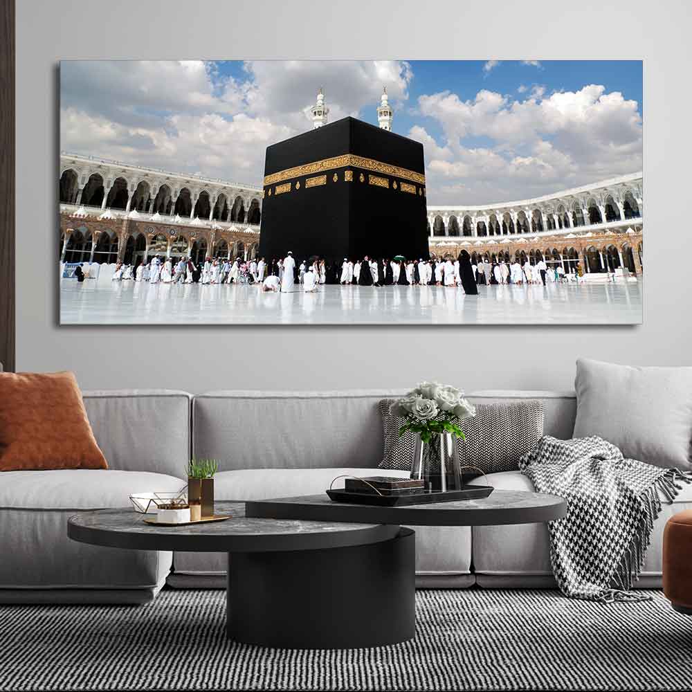 Islamic Canvas Wall Painting of Makkah al-Mukarramah - Image 4