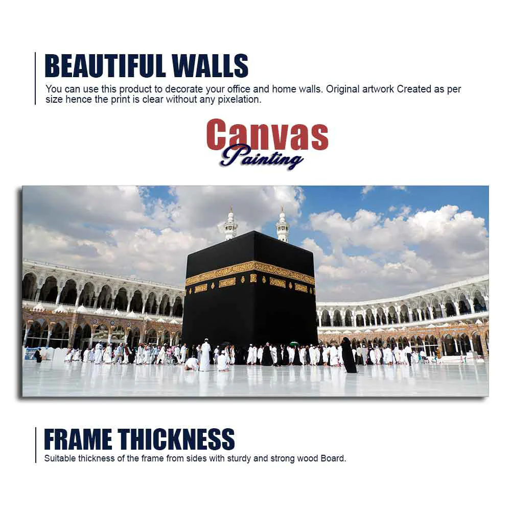 Islamic Canvas Wall Painting of Makkah al-Mukarramah - Image 5