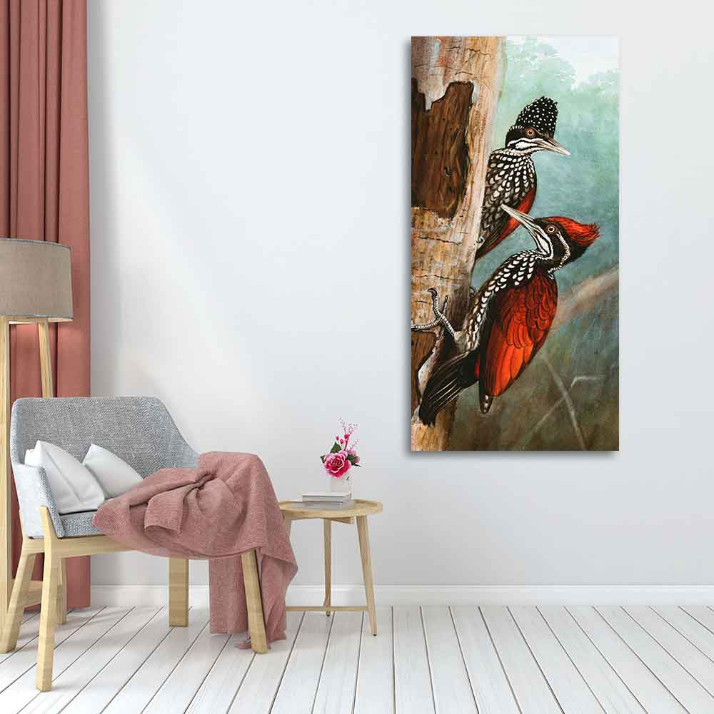 Ivory Billed Woodpecker Canvas Wall Painting For Hall - Image 3