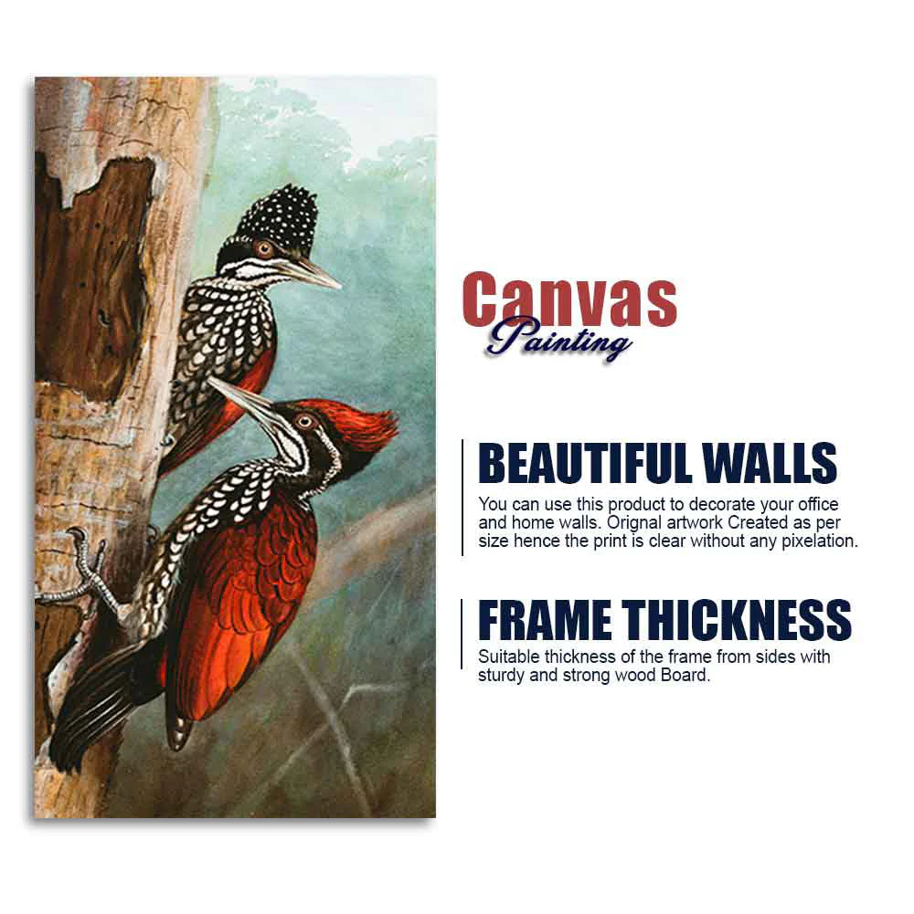 Ivory Billed Woodpecker Canvas Wall Painting For Hall - Image 8