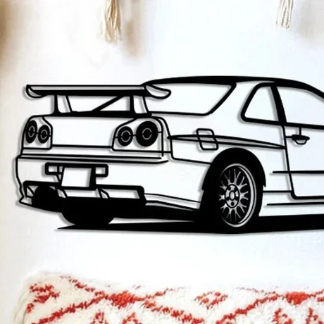 JDM Sports Car Metal Wall Hanging for Wall Décor - Image 3