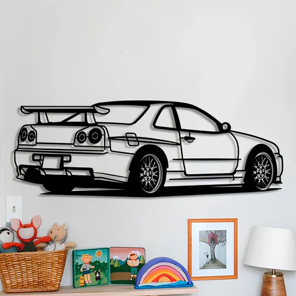 JDM Sports Car Metal Wall Hanging for Wall Décor - Image 4