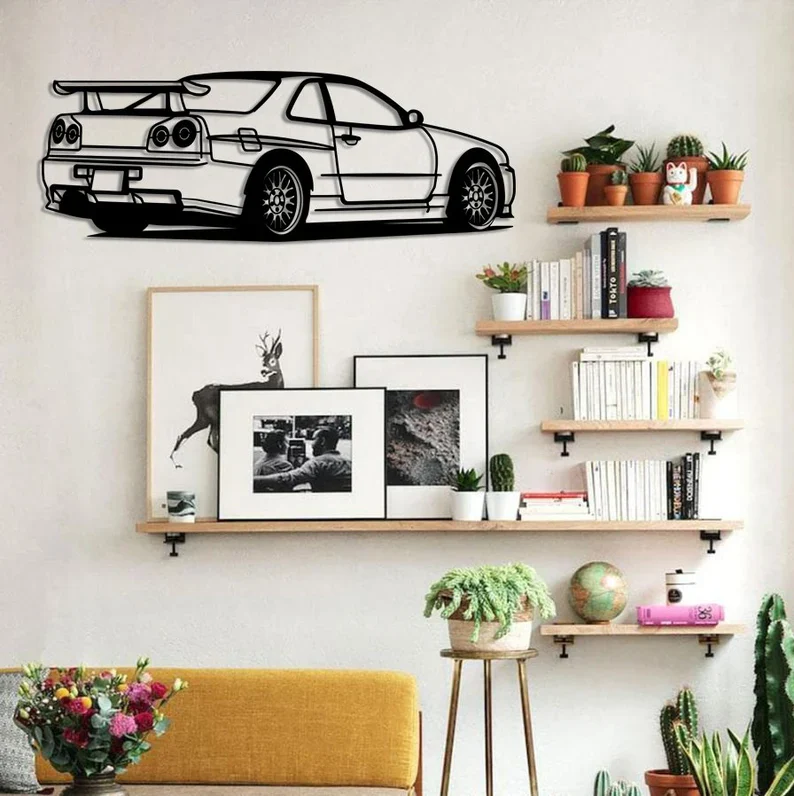 JDM Sports Car Metal Wall Hanging for Wall Décor - Image 5