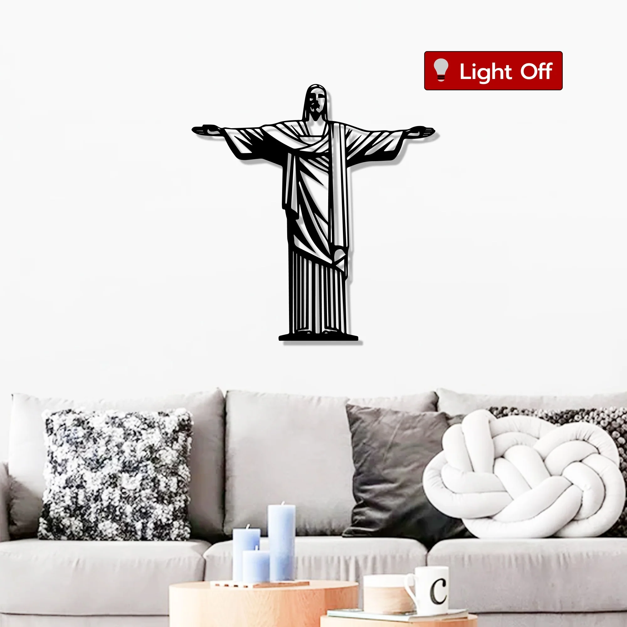 Jesus Christ the Redeemer Metal Art Wall Decor - Image 2
