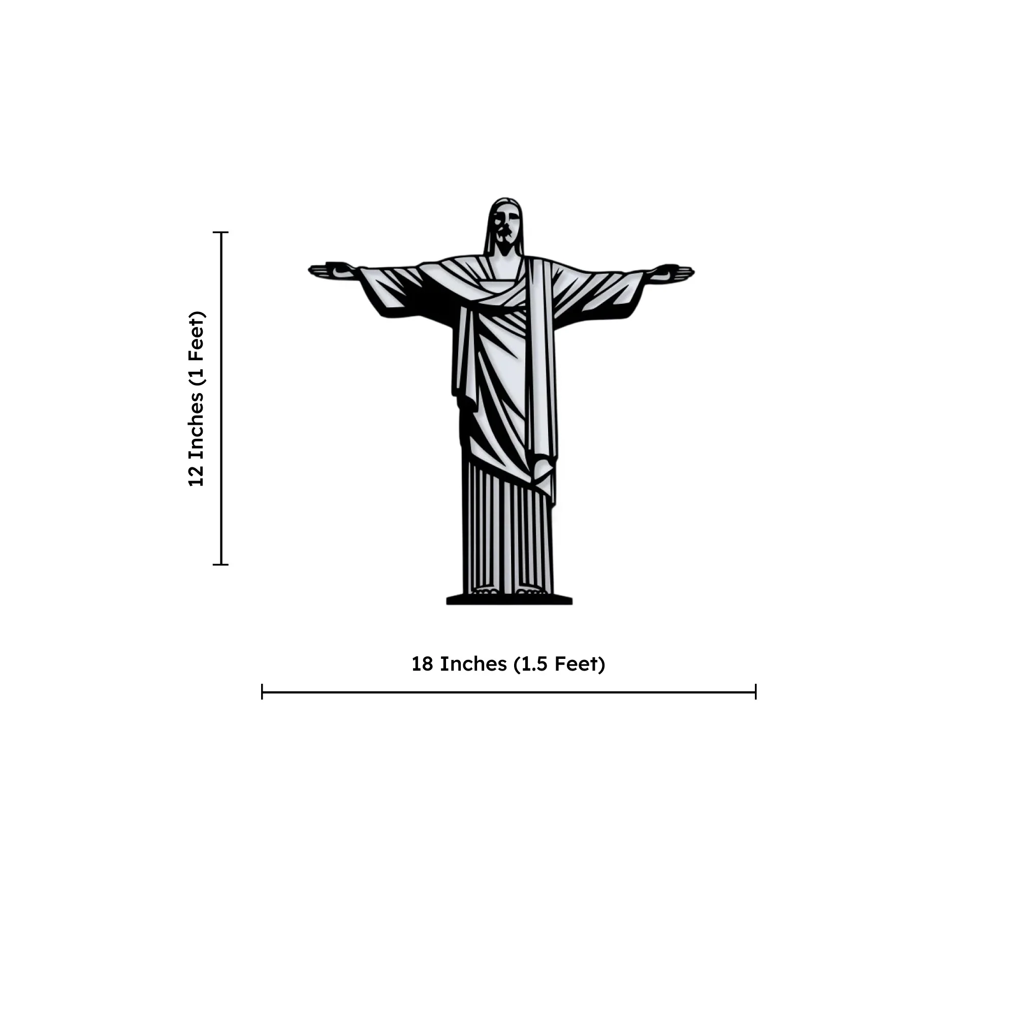 Jesus Christ the Redeemer Metal Art Wall Decor - Image 4