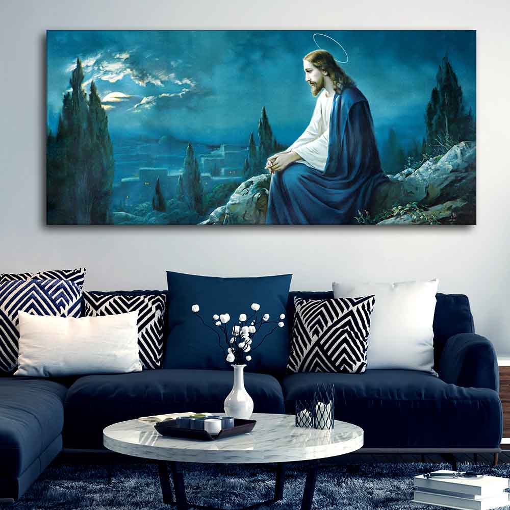Jesus in the Gethsemane Garden Canvas Wall Painting - Image 2