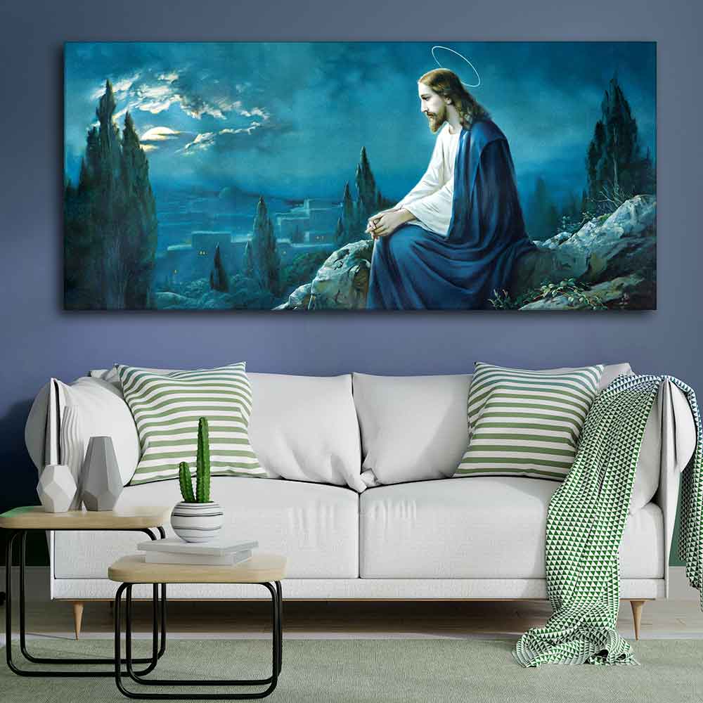 Jesus in the Gethsemane Garden Canvas Wall Painting - Image 3