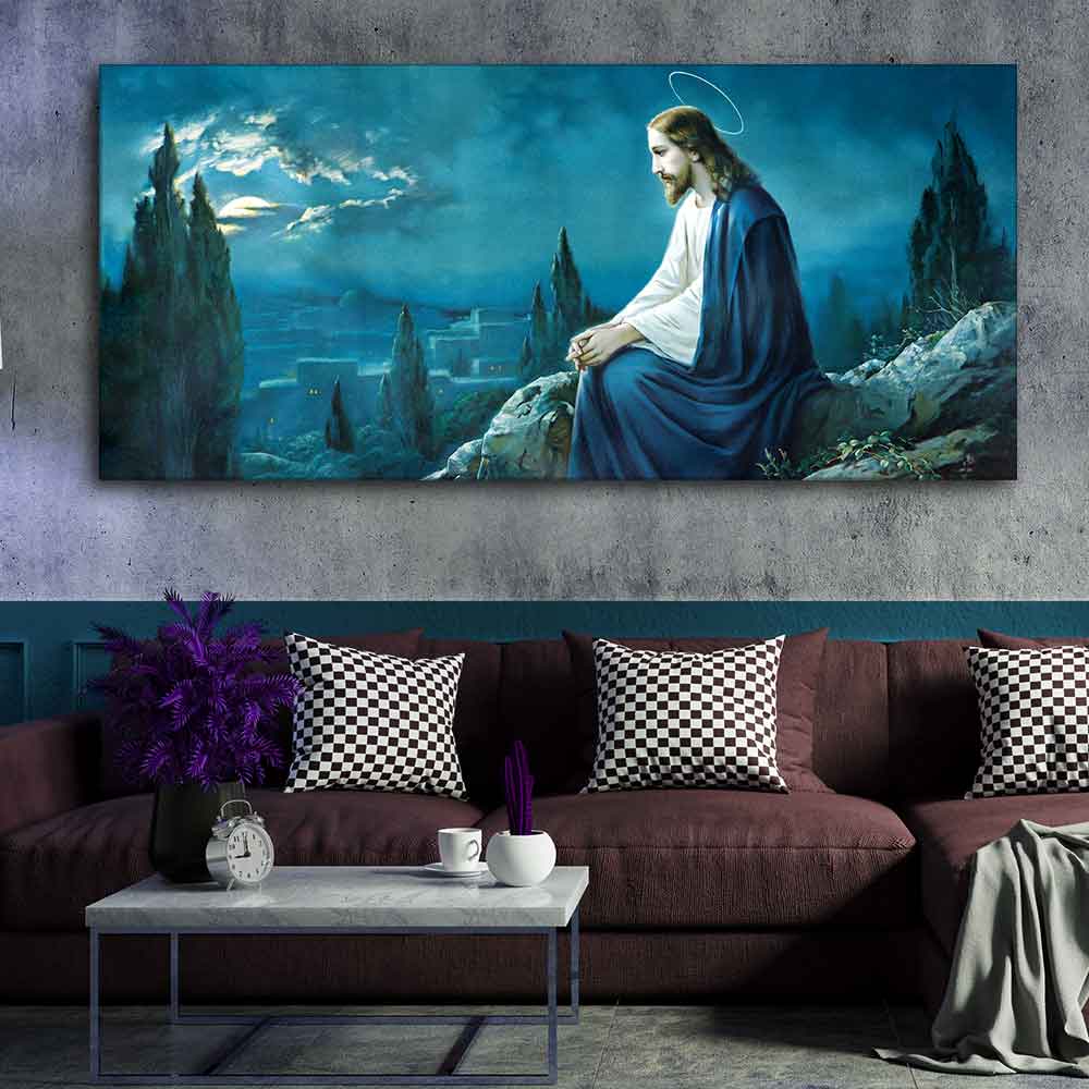 Jesus in the Gethsemane Garden Canvas Wall Painting - Image 4