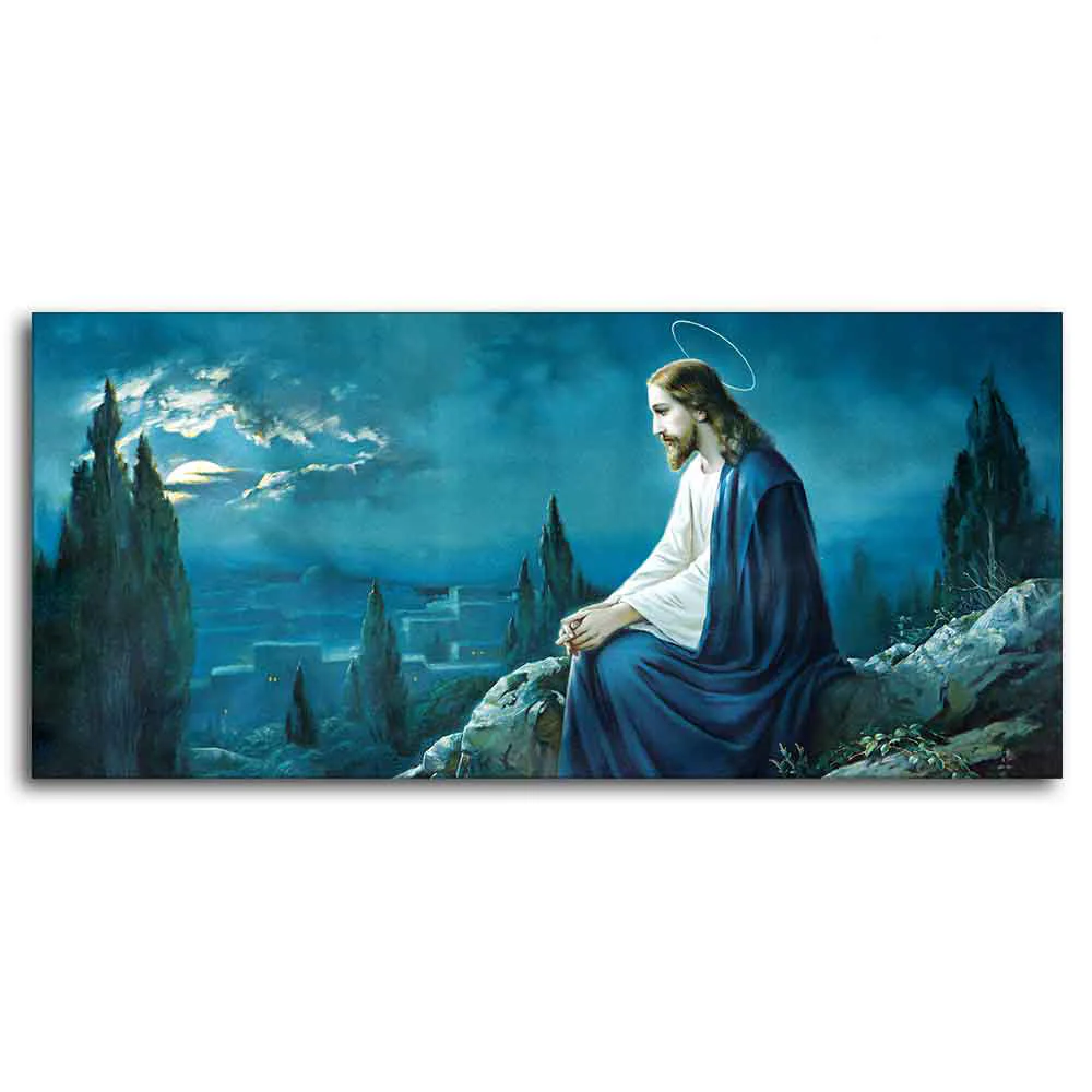 Jesus in the Gethsemane Garden Canvas Wall Painting - Image 5