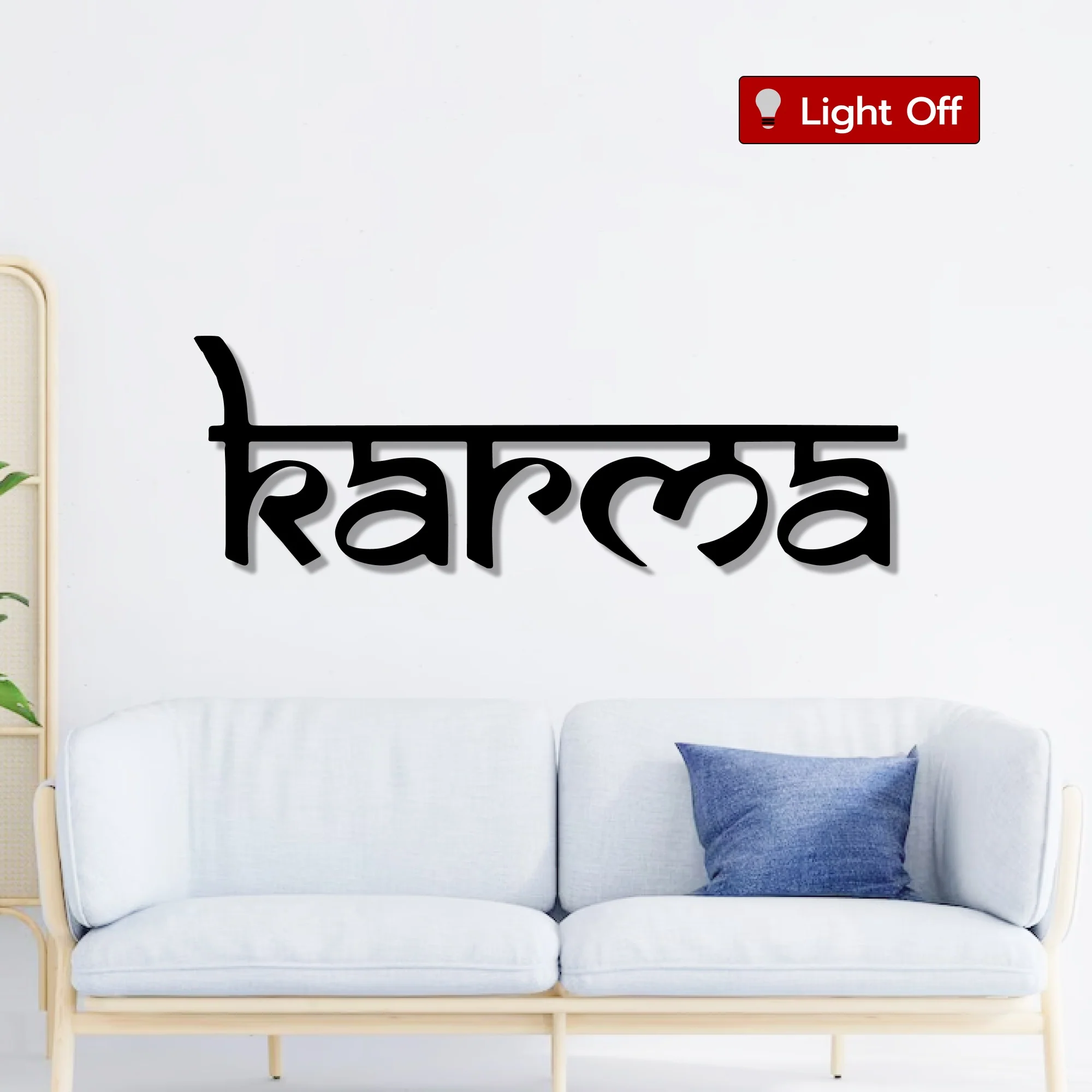 Karma Spiritual Reminder Metal Art Devotion Wall Decor - Image 2