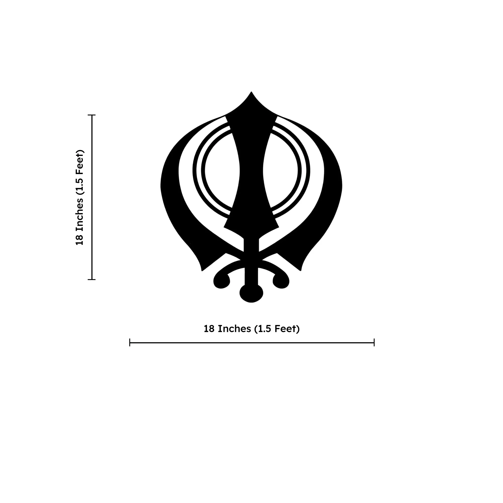 Khanda Sikh Symbol of Pride Metal Art Divine Wall Decor - Image 4
