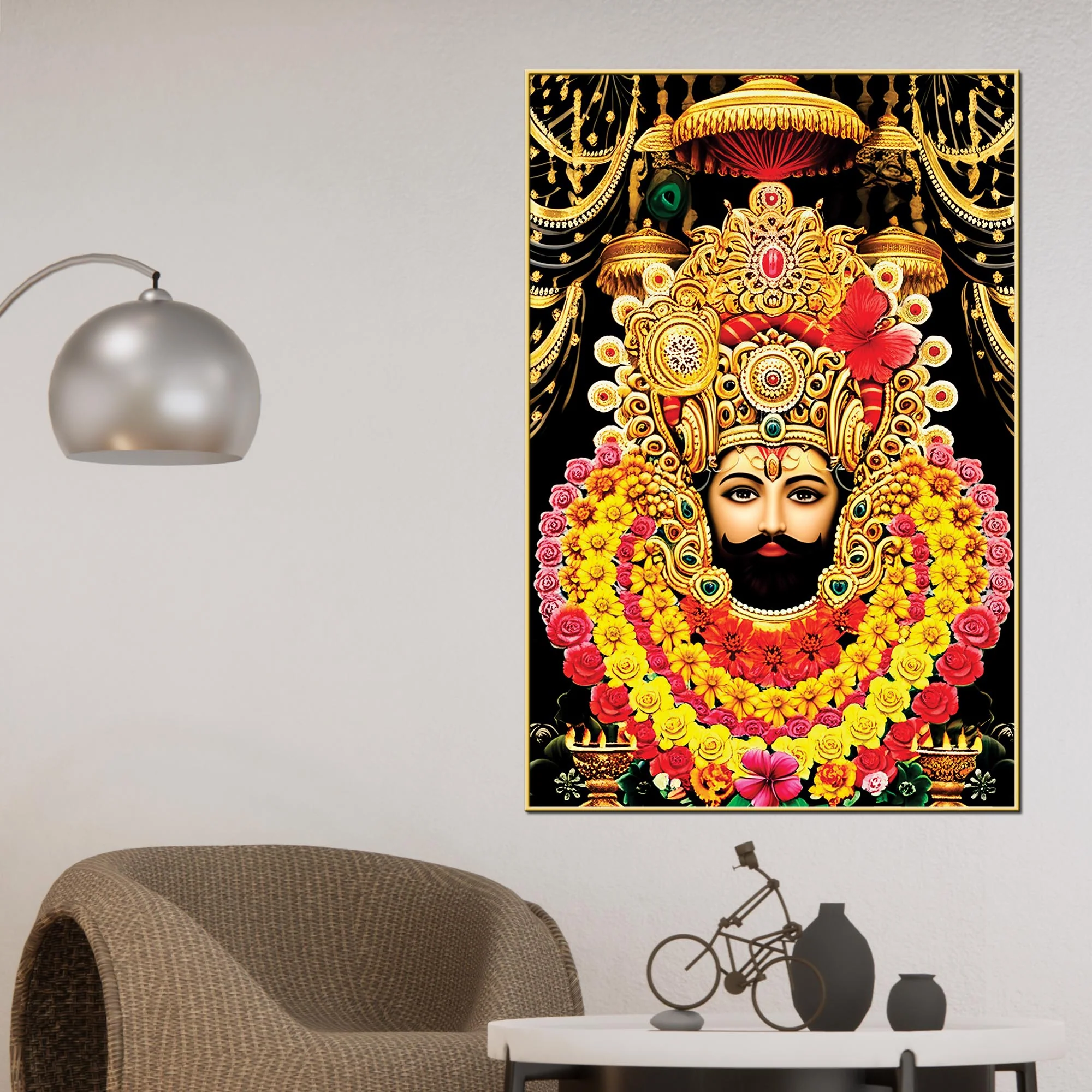 Khatu Shyam Ji Canvas Painting | Indian Religious Wall Art - Image 2