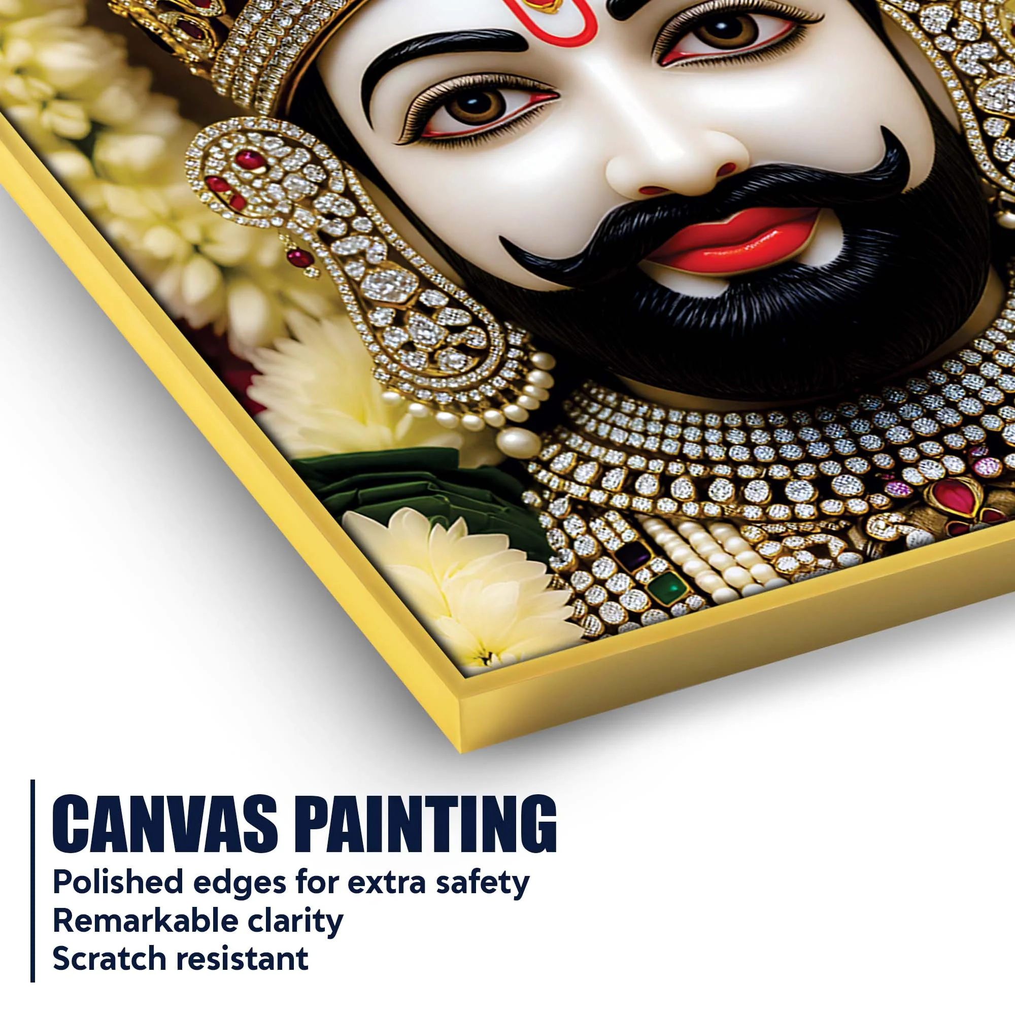 Khatu Shyam Ji Devotional Canvas Wall Painting | Pooja Room Home Decor - Image 4